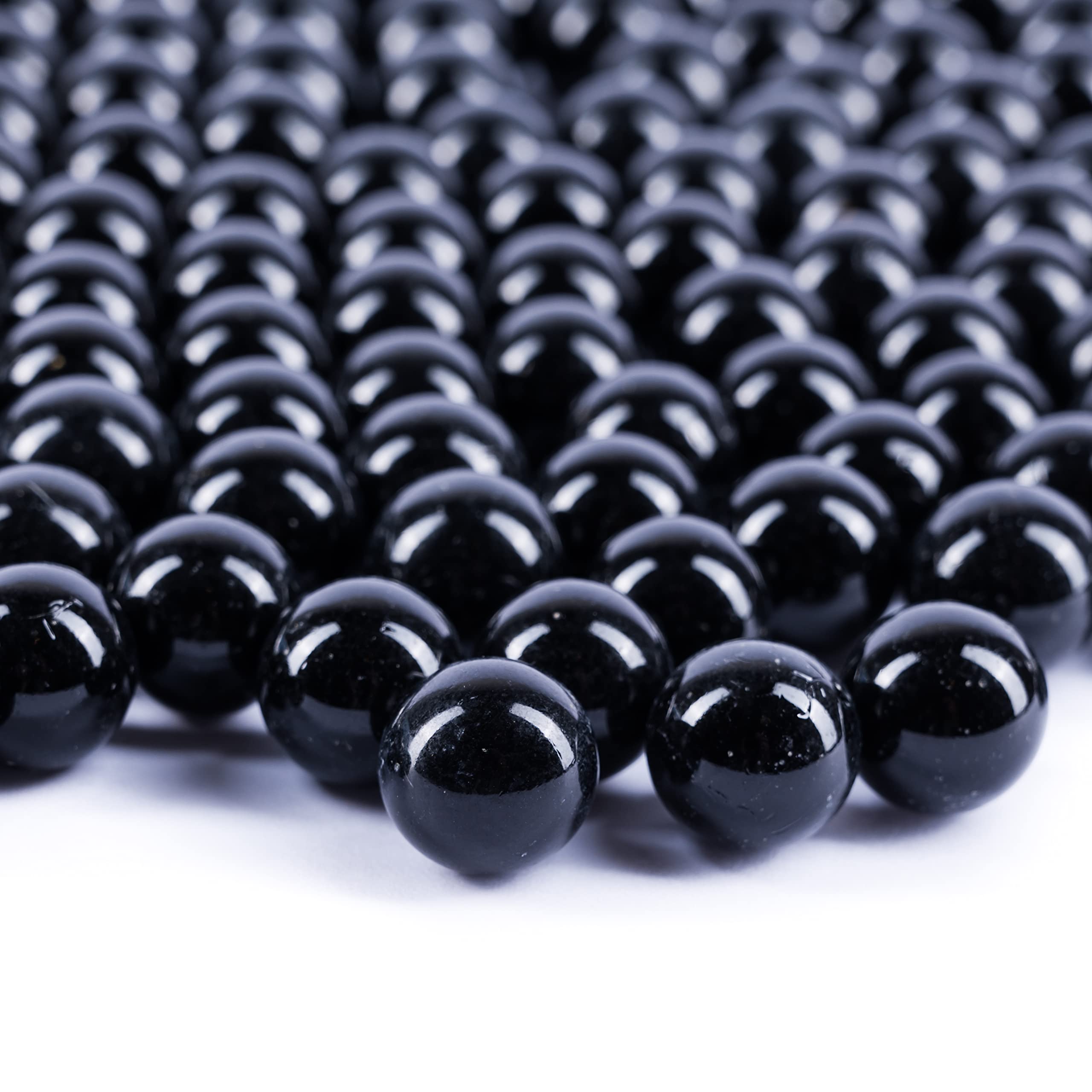 Galashield Black Glass Marbles for Vases - 5lb Bulk Vase Fillers (Approx. 400pcs) - Decorative Round Glass Beads for Home Decor, Centerpieces & Floral Arrangements