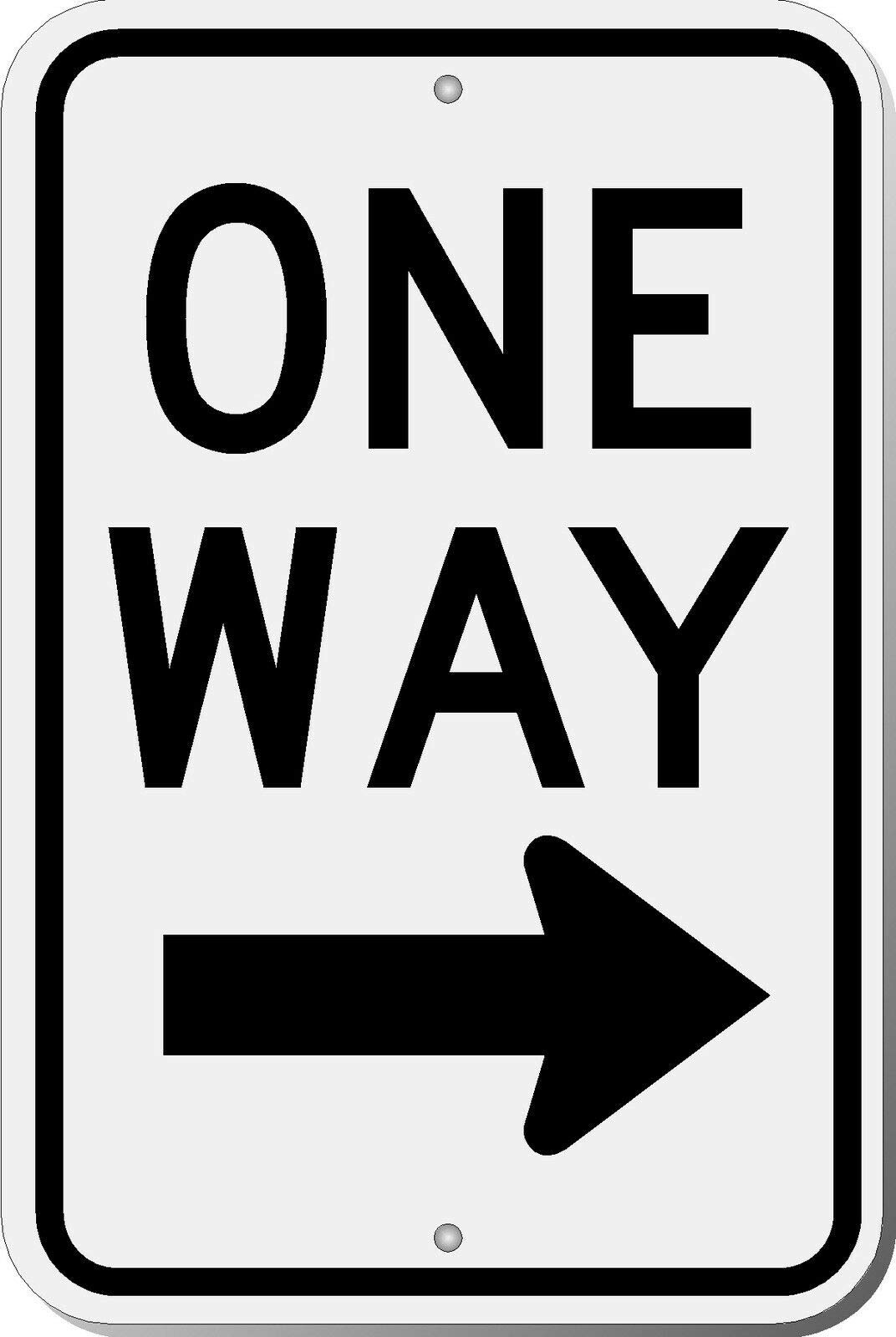 Safety and Warning Vinyl Stickers Bundle - Warehouse Signs, Highway Traffic Supply One Way Right Sign - 3 Pack (10