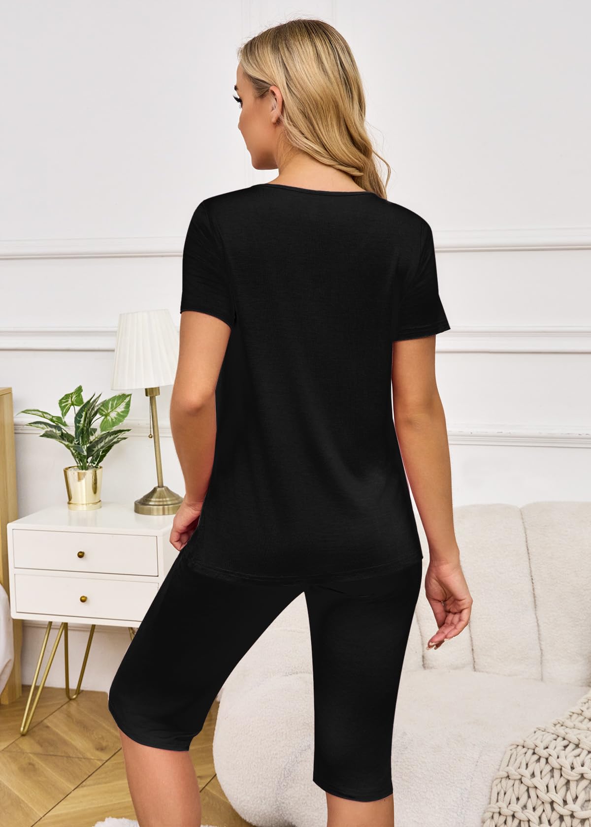 Xpenyo Women's Maternity Pajama Set - Soft 2-Piece Nursing Sleepwear with Pockets for Pregnancy & Breastfeeding | Comfortable Loungewear for Nighttime & Postpartum Recovery