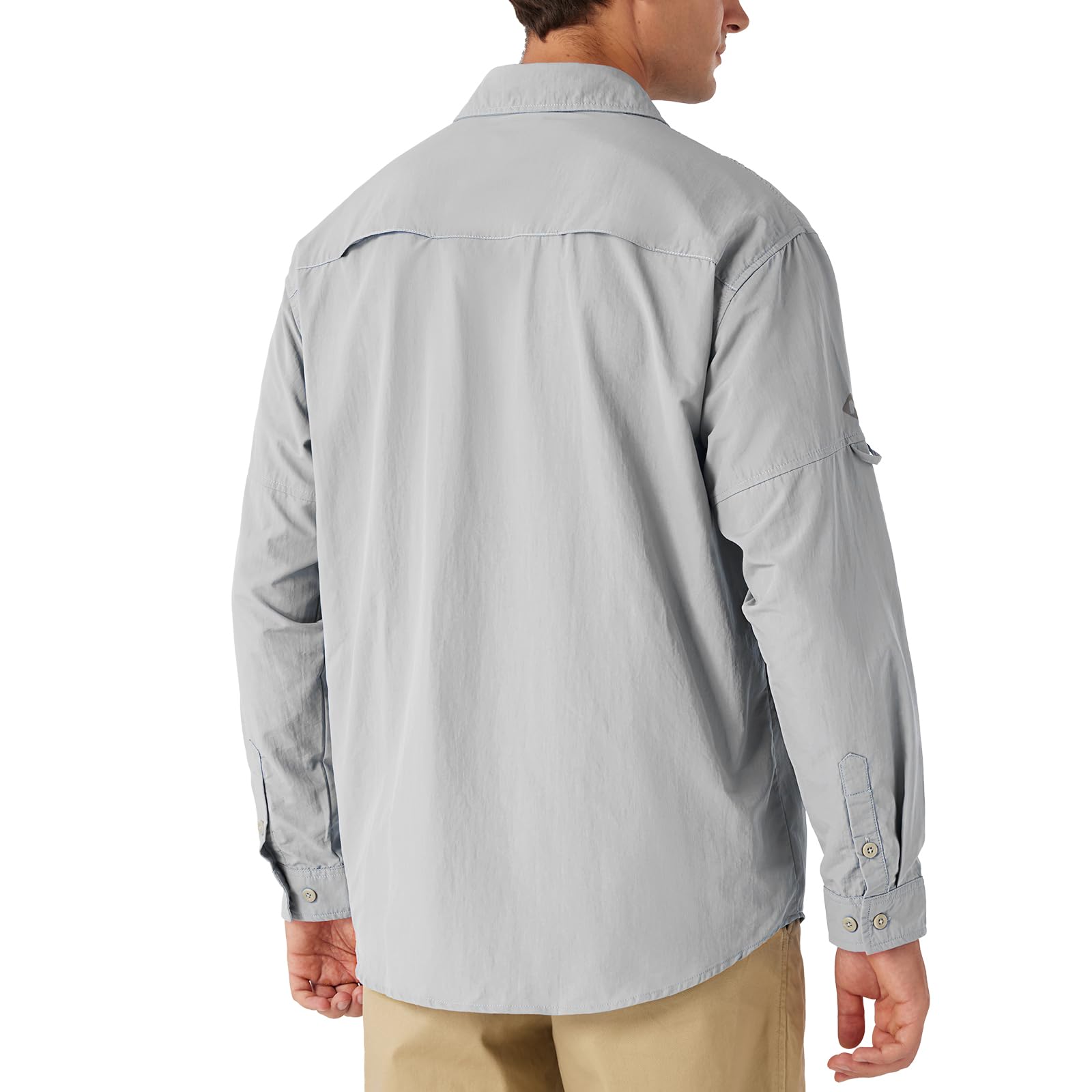 NAVISKIN UPF 50+ Men's Sun Protection Fishing Shirt - Long Sleeve UV Shirt for Fishing, Hiking, Travel & Camping - Lightweight Quick-Dry Outdoor Shirt for Sun Safety & Comfort