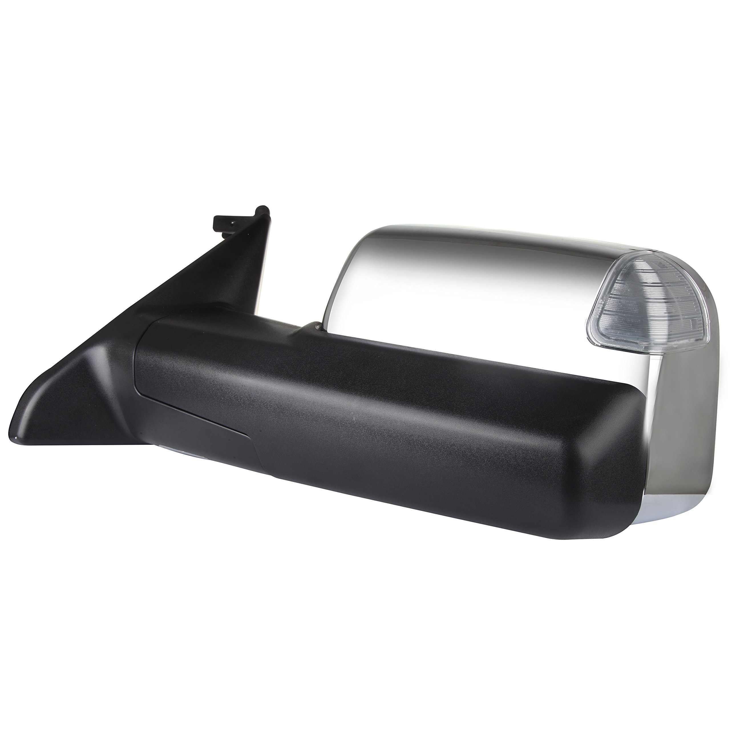 LUJUNTEC Power Heated Towing Mirrors Replacement for 2011-2016 Dodge Ram 1500/2500/3500 - Chrome Pickup Truck Side Mirrors with Turn Signal & Puddle Light (Driver Left & Passenger Right) - Perfect for Towing, Night Driving & Off-Road Adventures
