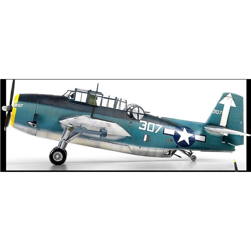 1/48 Scale TBM-3 Avenger Model Kit - USS Bunker Hill WWII Aircraft - Detailed Plastic Model for Collectors & Hobbyists - Perfect for Display, Military History Enthusiasts & Scale Model Building Projects