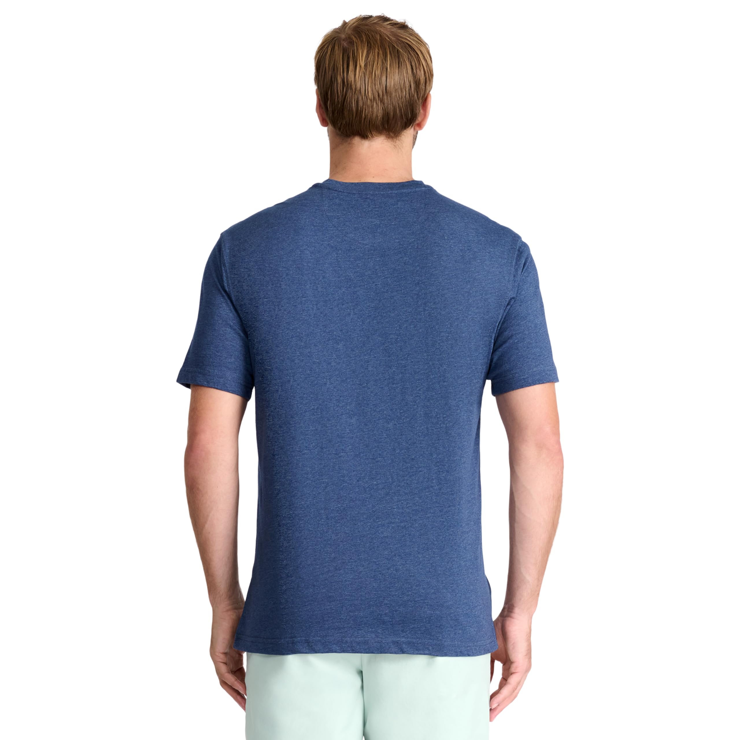 IZOD Men's Saltwater Soft Wash Pocket Crew T-Shirt - Comfortable Casual Short Sleeve Tee for Beach, Fishing & Outdoor Activities