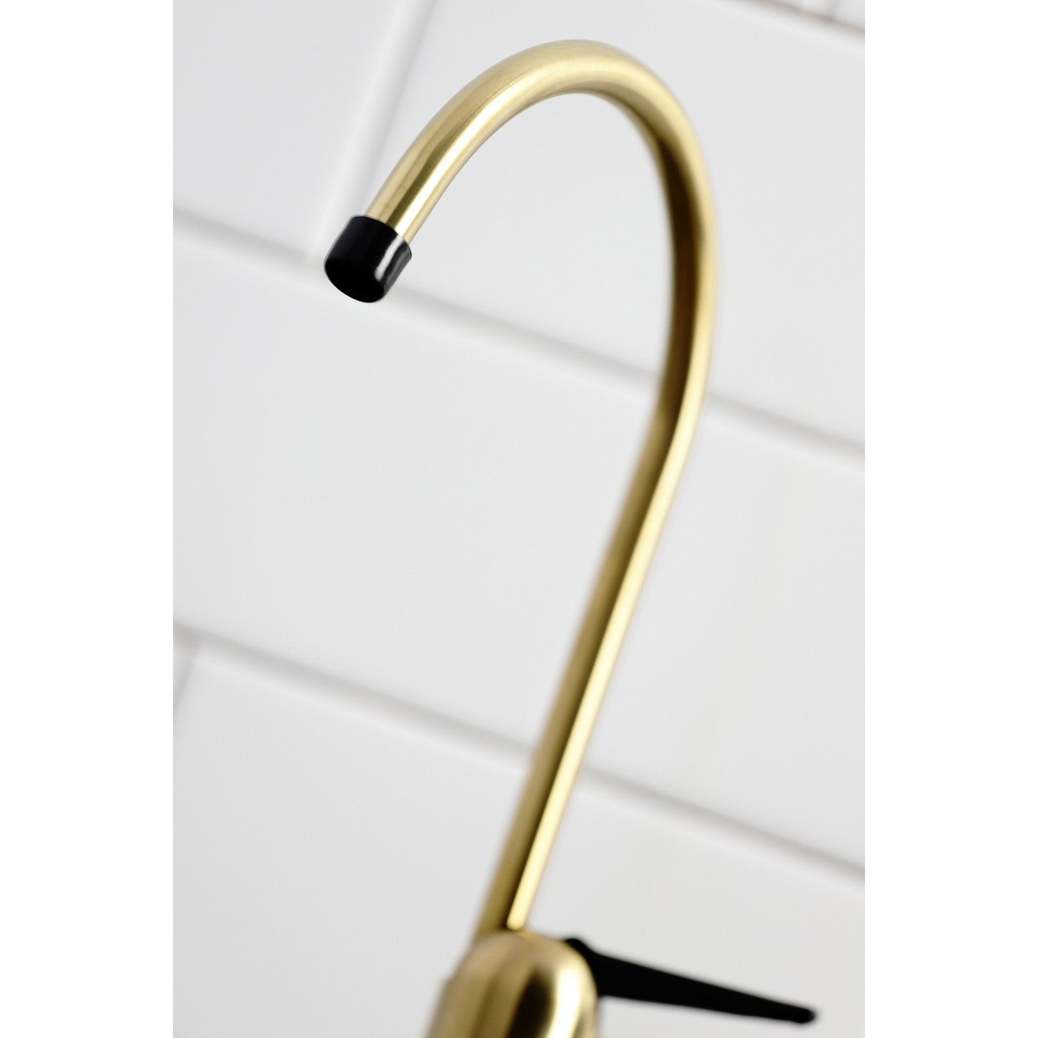 Americana K6197 Single Handle 1 Hole Deck Mount Water Filtration Faucet in Brushed Brass - Premium Filtered Drinking Water Faucet for Kitchen Sink, Countertop & Bar Use