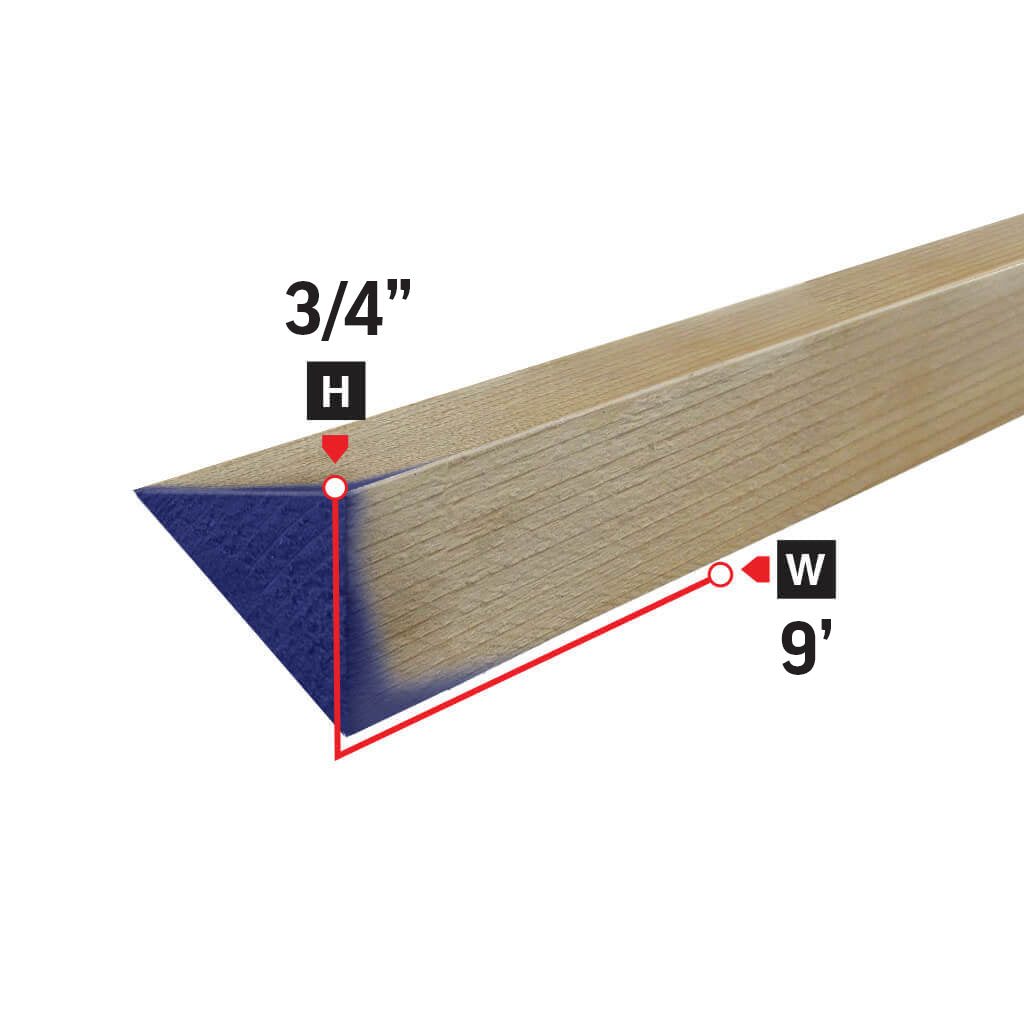 3/4 in. x 9 ft. Roofing Cant Strip Wood (1000 ft. Bundle) - Durable Roof Edge Protection for Flat Roofs, Commercial Buildings & Waterproofing Projects