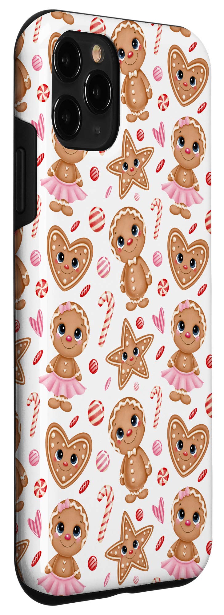 iPhone 11 Pro Case - Christmas Gingerbread Design Cute Funny Protective Phone Cover | Perfect Holiday Gift for Family & Friends | Great for Christmas Parties, Office Exchanges & Stocking Stuffers