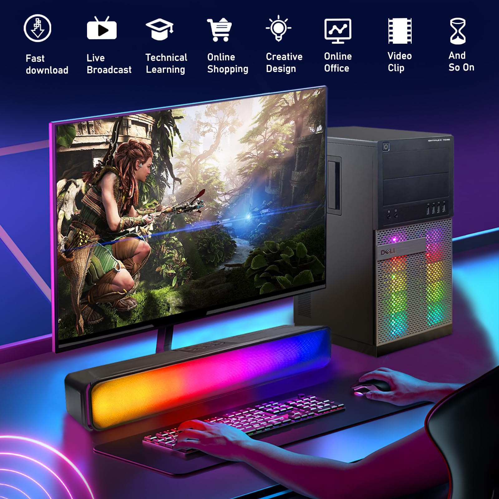 Dell Optiplex 7020 Gaming PC - i7 4th Gen, GT 1030, 16GB RAM, 512GB SSD for Home & Office