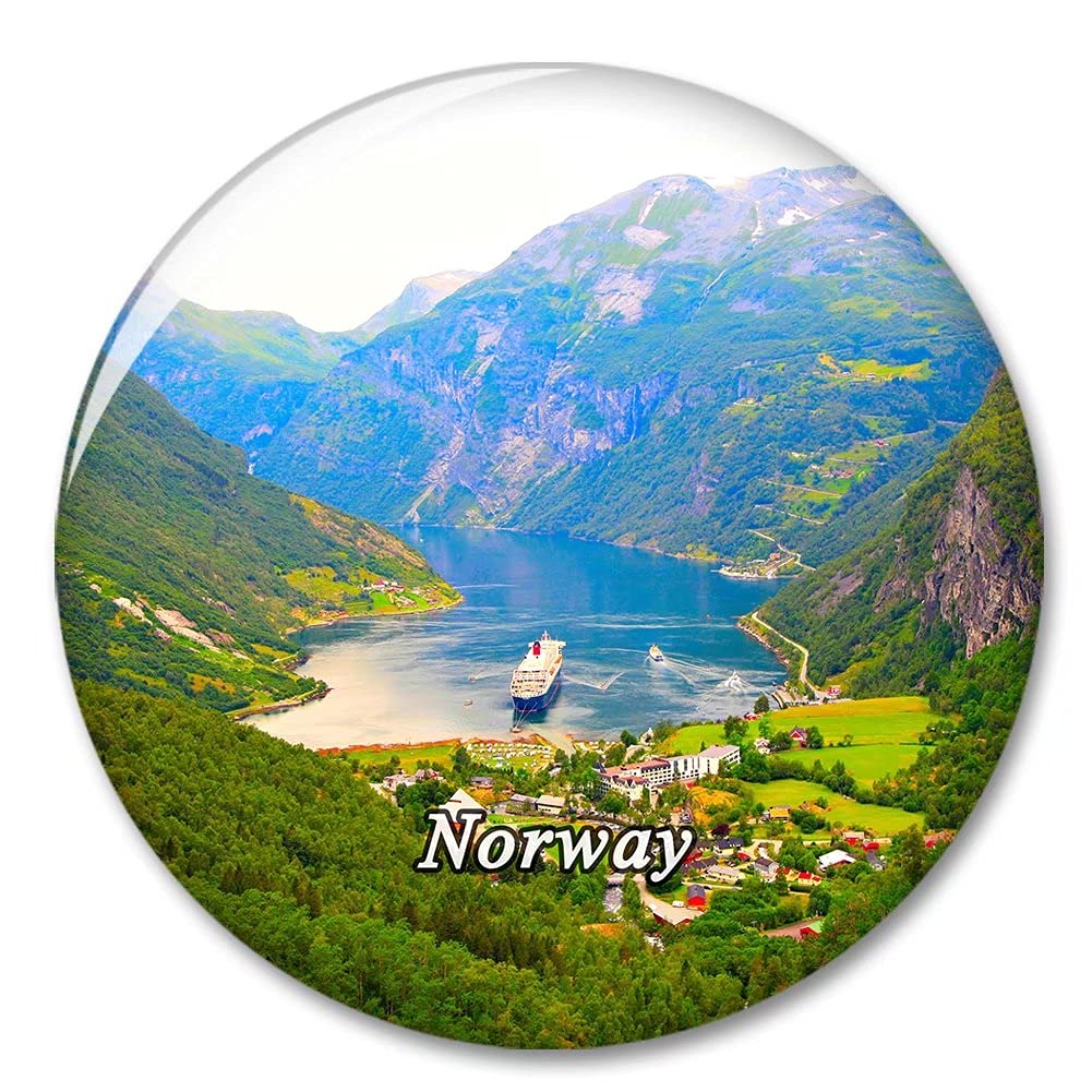 Norway Geiranger Fjord Fridge Magnet - Strong Refrigerator Sticker, Travel Souvenir & Decorative Gift for Tourists | Perfect for Home, Office & Travel Memories