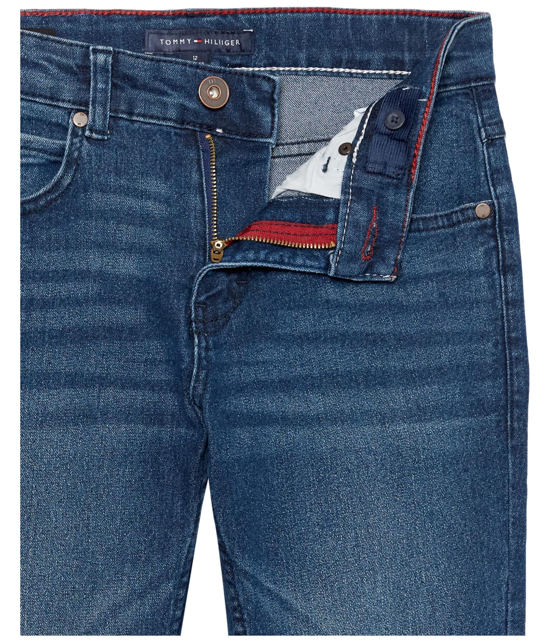 Tommy Hilfiger Girls Skinny Fit Denim Jeans for Kids - Portola Wash 18 Big Kid | Stylish & Comfortable Pants for School, Playdates & Everyday Wear