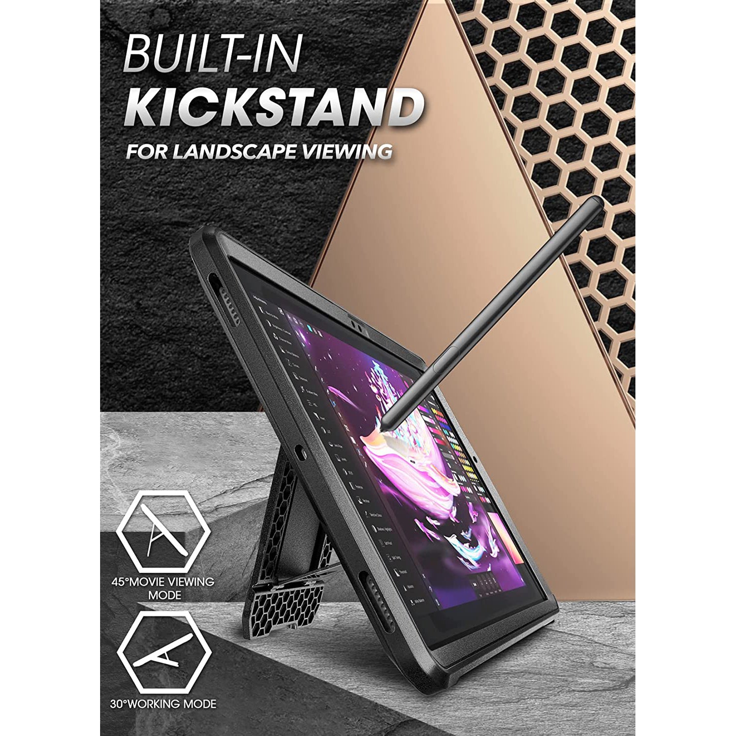 Samsung Galaxy Tab A8 10.5 Inch Tablet Case (2022 Model) - Unicorn Beetle Pro Rugged Full Body Protective Cover in Black - Perfect for Kids, Travel & Outdoor Use