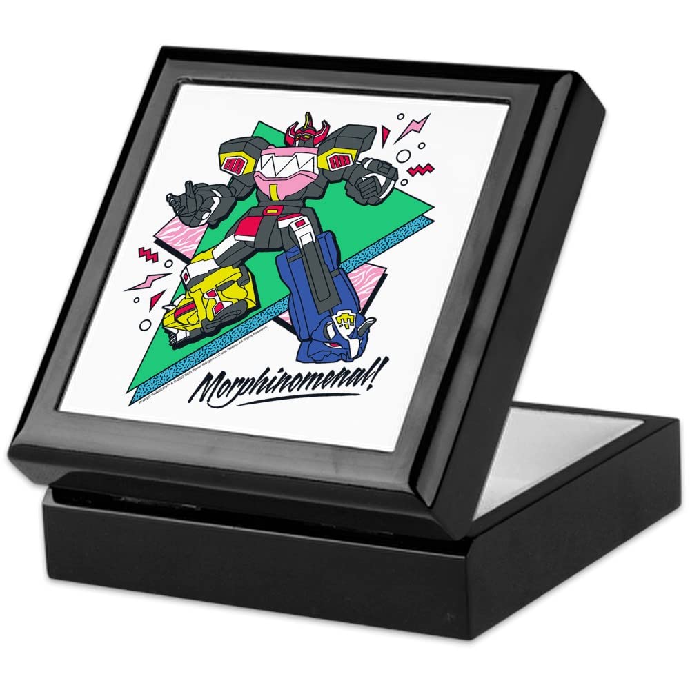 Power Rangers Morphinomenal! Hardwood Jewelry Keepsake Box with Velvet Lining - Perfect for Collectibles, Jewelry Storage & Gift Giving - Great for Superhero Fans & Memorabilia Display