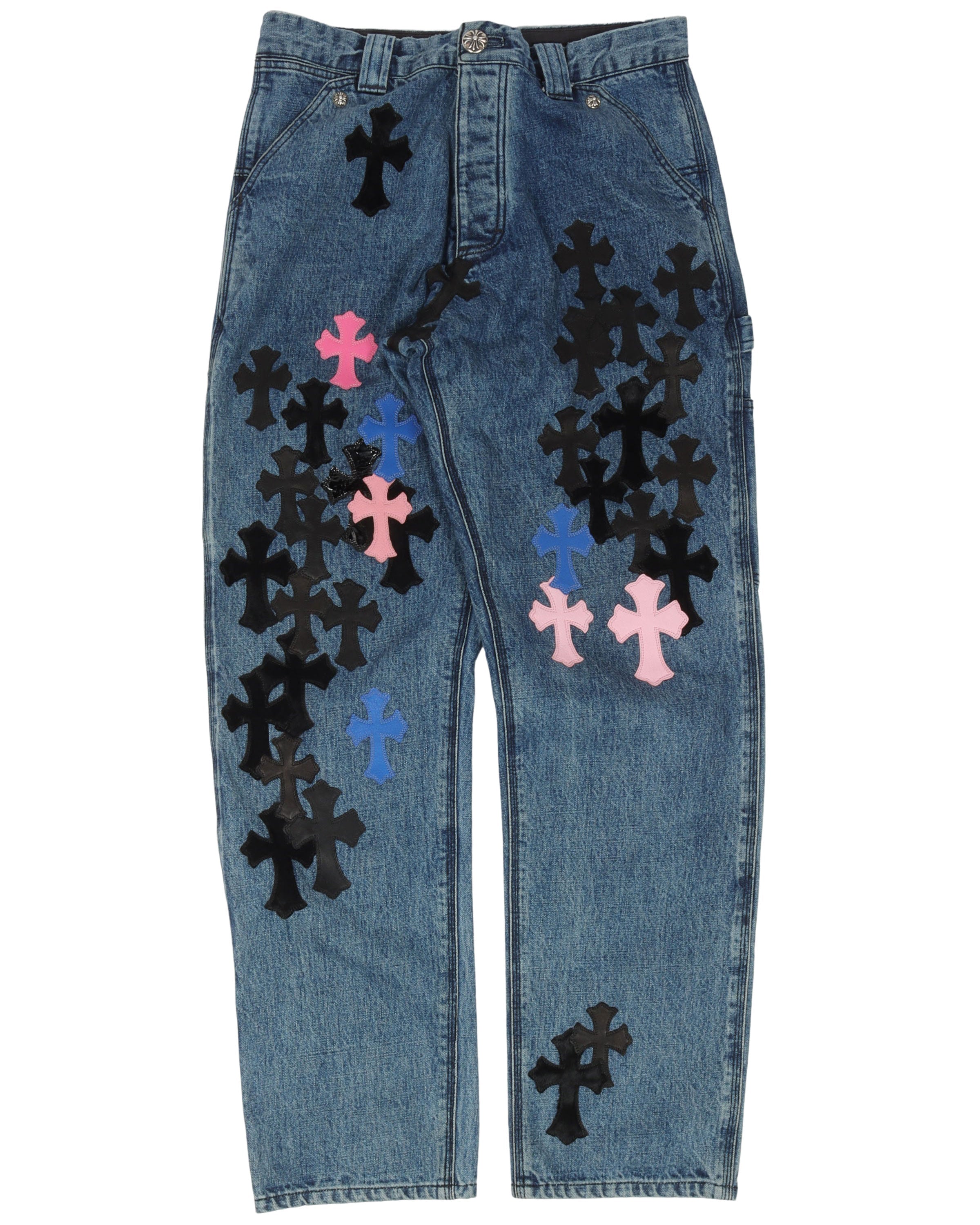 67 Cross Patch Jeans - Vintage Distressed Denim Pants for Women | Perfect for Casual Outfits, Streetwear Fashion & Retro Style