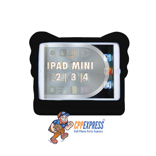 Shockproof Kids iPad Mini Case 1/2/3/4 - Durable EVA Bumper Protective Cover with Stand (Black) - Perfect for School, Travel & Playtime Protection
