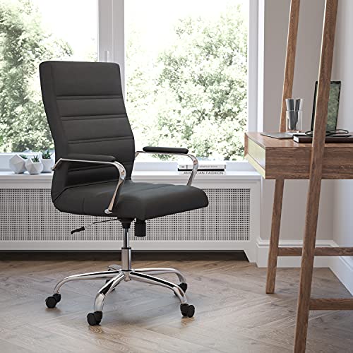 Black Leathersoft/Chrome Frame