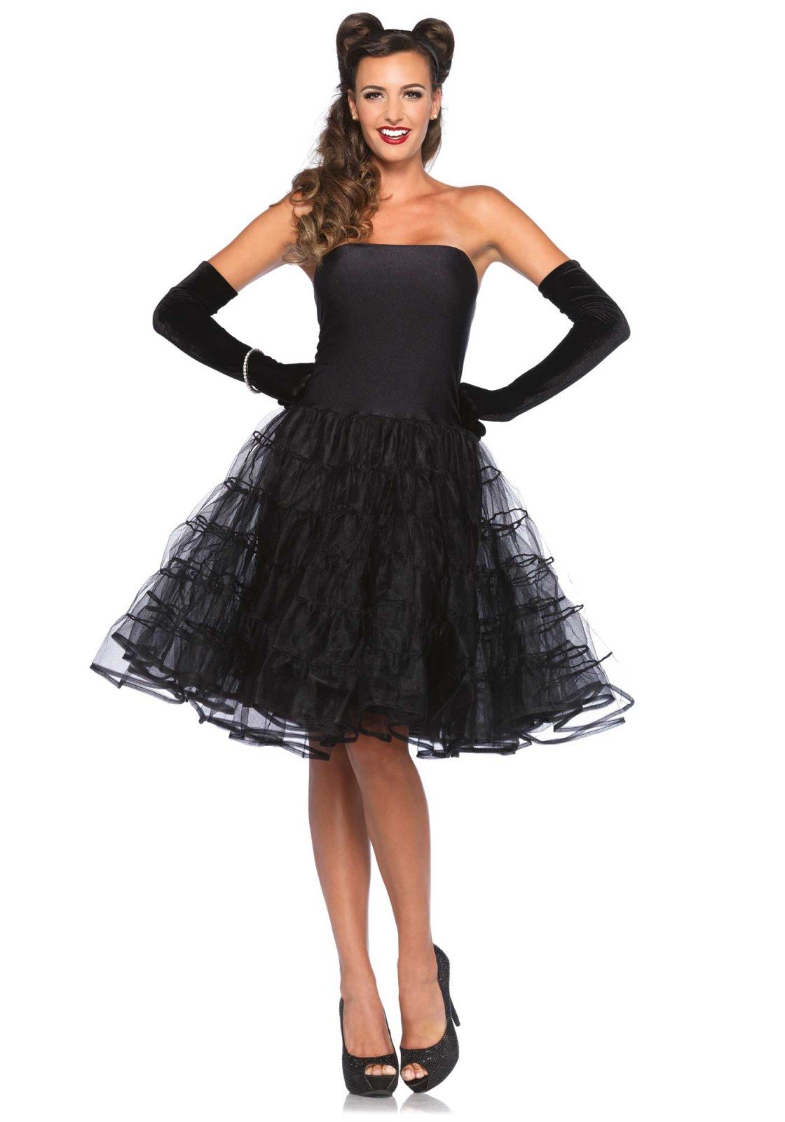 Leg Avenue Women's Rockabilly Swing Dress with Tulle Skirt - Vintage 1950s Style Party Dress for Dances, Weddings & Special Occasions