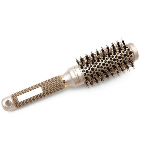 Professional Thermal Ceramic Ionic Round Barrel Hair Brush with Boar Bristles - 32mm Blow Dry Styling Brush for Smooth, Shiny & Voluminous Hair | Perfect for Home & Salon Use, Daily Styling & Curling