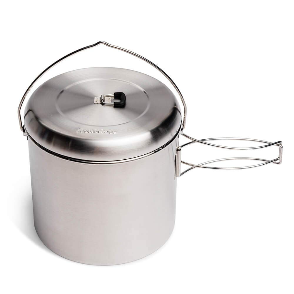 Solo Stove Pot 4000 - Premium Stainless Steel Camping Cookware for Outdoor Adventures | Backpacking, Bushcraft & Survival Cooking Gear | Perfect for Campfires, Hiking & Emergency Preparedness