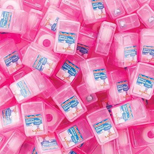 Bulk Bubblegum Waxed Dental Floss - 1728 Pieces per Pack - Perfect for School Rewards, Party Favors & Dentist Giveaways