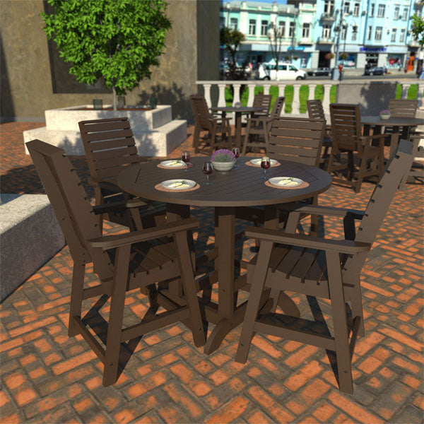 Glennville 5-Piece Round Counter Height Dining Set - Perfect for Small Spaces, Breakfast Nooks & Modern Kitchens