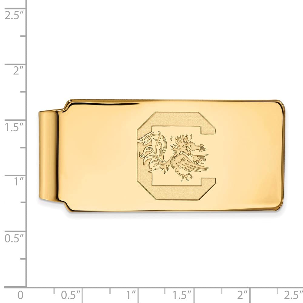 10k Yellow Gold South Carolina Money Clip - Elegant & Durable Cash Holder for Men, Perfect for Gifts, Travel, and Everyday Use