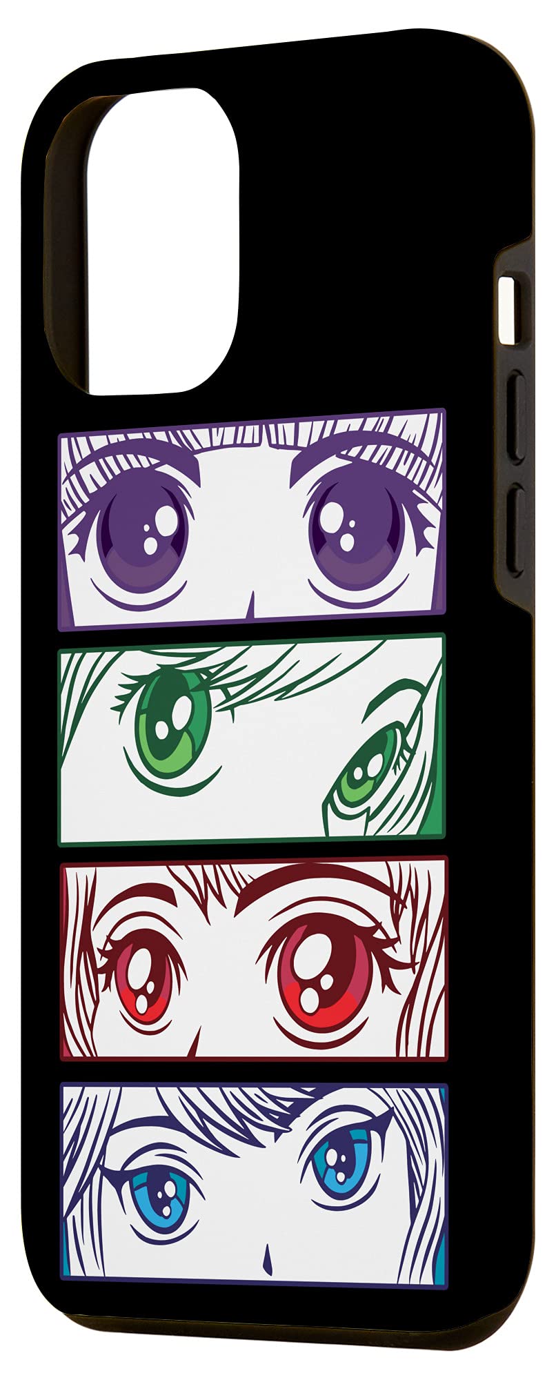 iPhone 12 Pro Max Anime Girl Waifu Phone Case - Cute Anime Eyes Design - Shockproof Protective Cover for iPhone 12 Pro Max - Perfect for Anime Fans, Cosplay Events & Daily Use