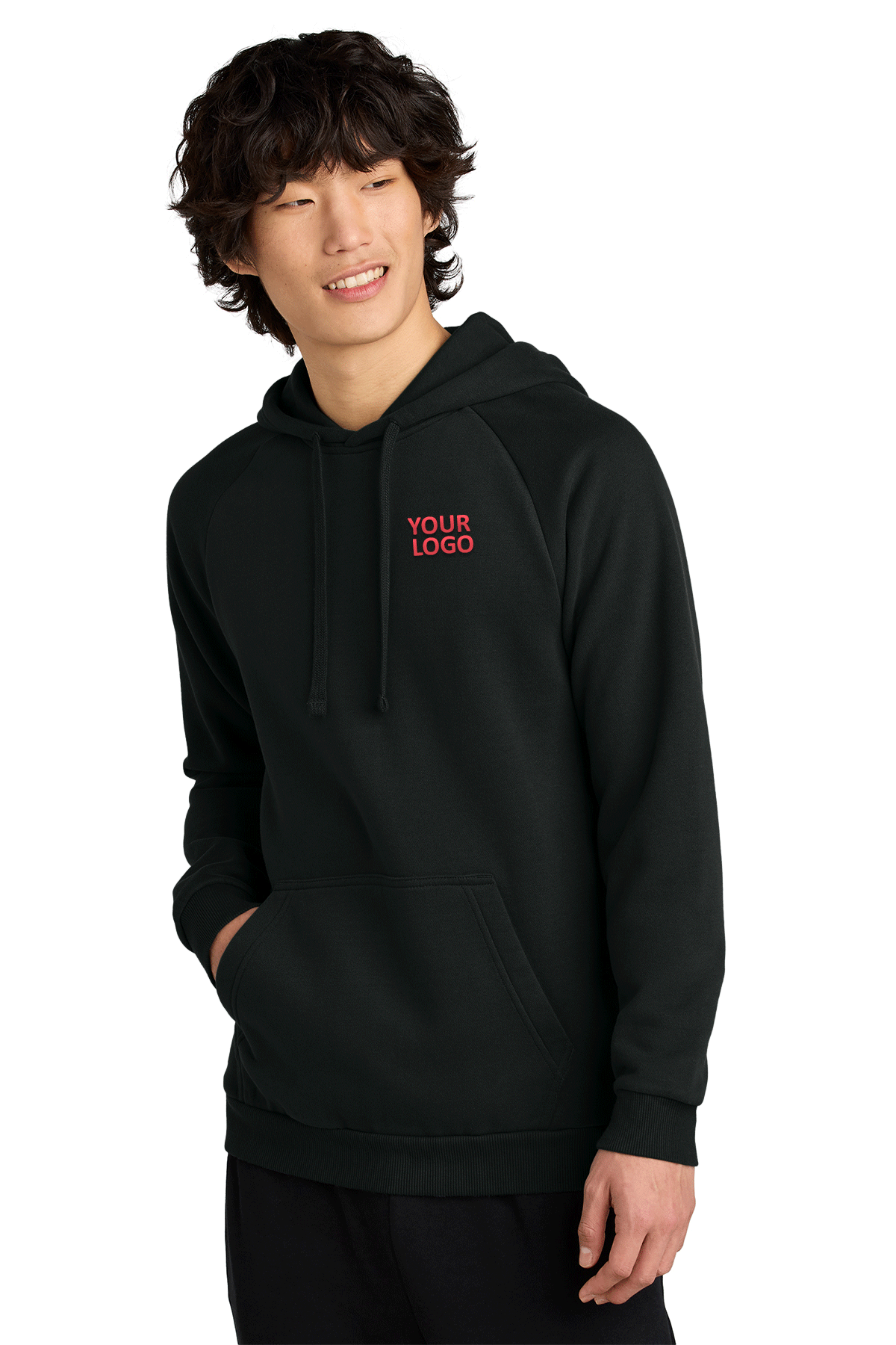 Custom District Cloud Fleece Hoodies for Men & Women - Soft & Cozy Jet Black Pullover - Perfect for Casual Wear, Gym, and Outdoor Activities