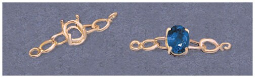 Sterling Silver or 14K Gold Chain Bracelet Link for 7x5mm & 10x8mm Oval Gemstones - DIY Jewelry Making, Custom Handmade Beaded Bracelet - Perfect for Gift Giving, Wedding Accessories & Boho Fashion