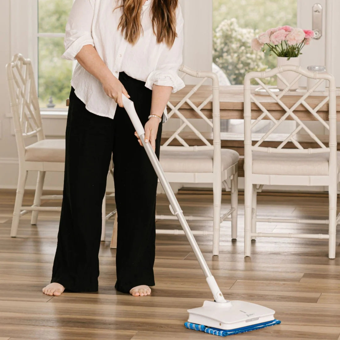 Nellie's WOW TOO Cordless Electric Mop - Lightweight Spin Mop for Hardwood Floors & Tile Cleaning - Perfect for Home, Kitchen & Pet Hair Removal