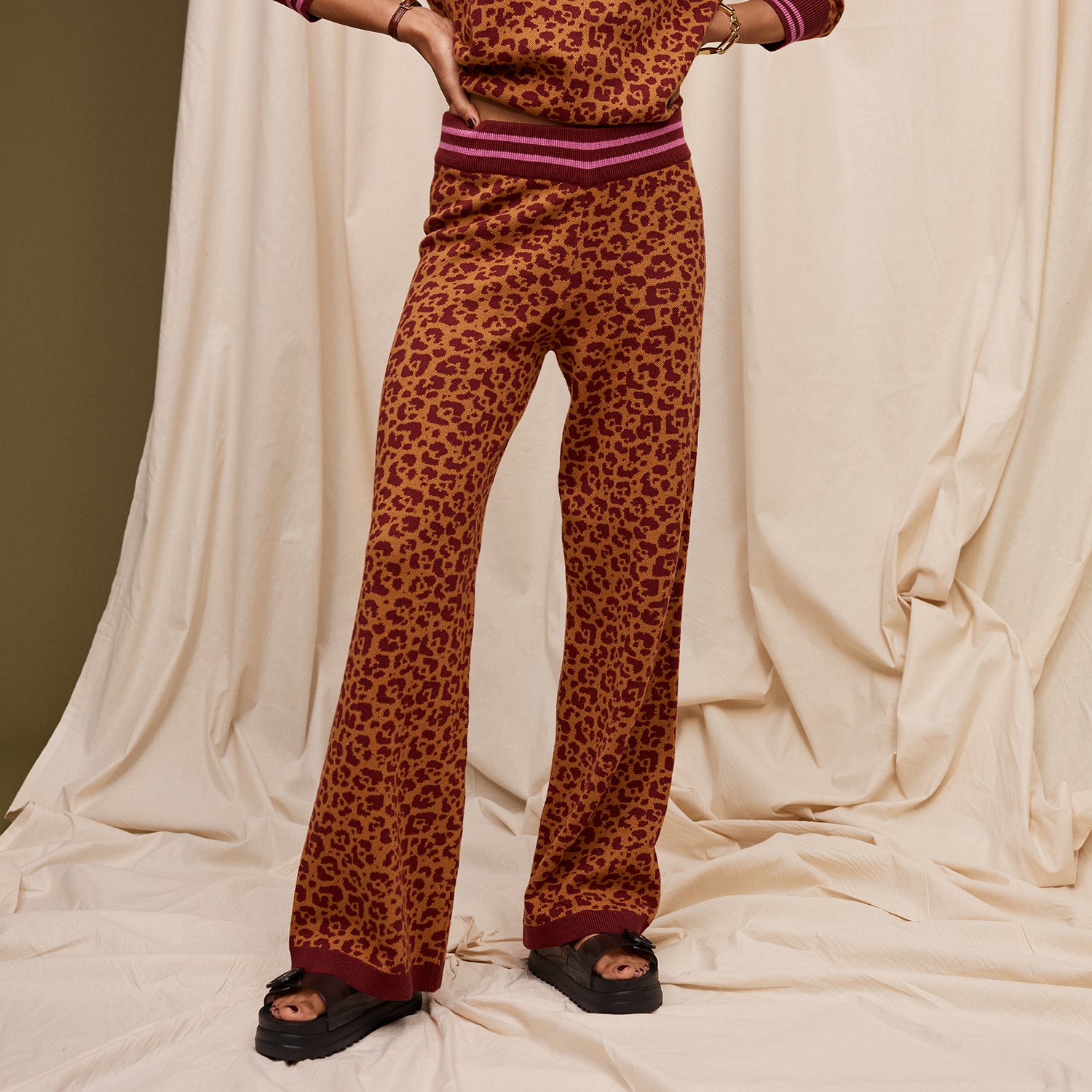 Odette Knit Pants for Women - Soft Stretchy High Waisted Lounge Pants - Comfortable Casual Trousers for Home, Yoga & Travel