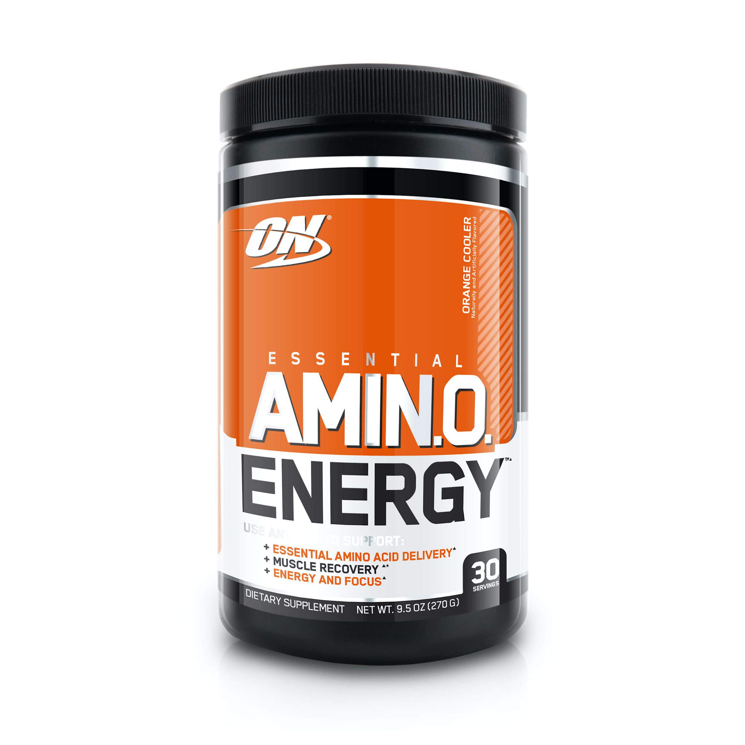 Optimum Nutrition Amino Energy Pre Workout Powder - Green Tea, BCAA, Amino Acids, Keto Friendly with Green Coffee Extract - Orange Cooler Flavor, 30 Servings for Gym, Fitness & Energy Boost