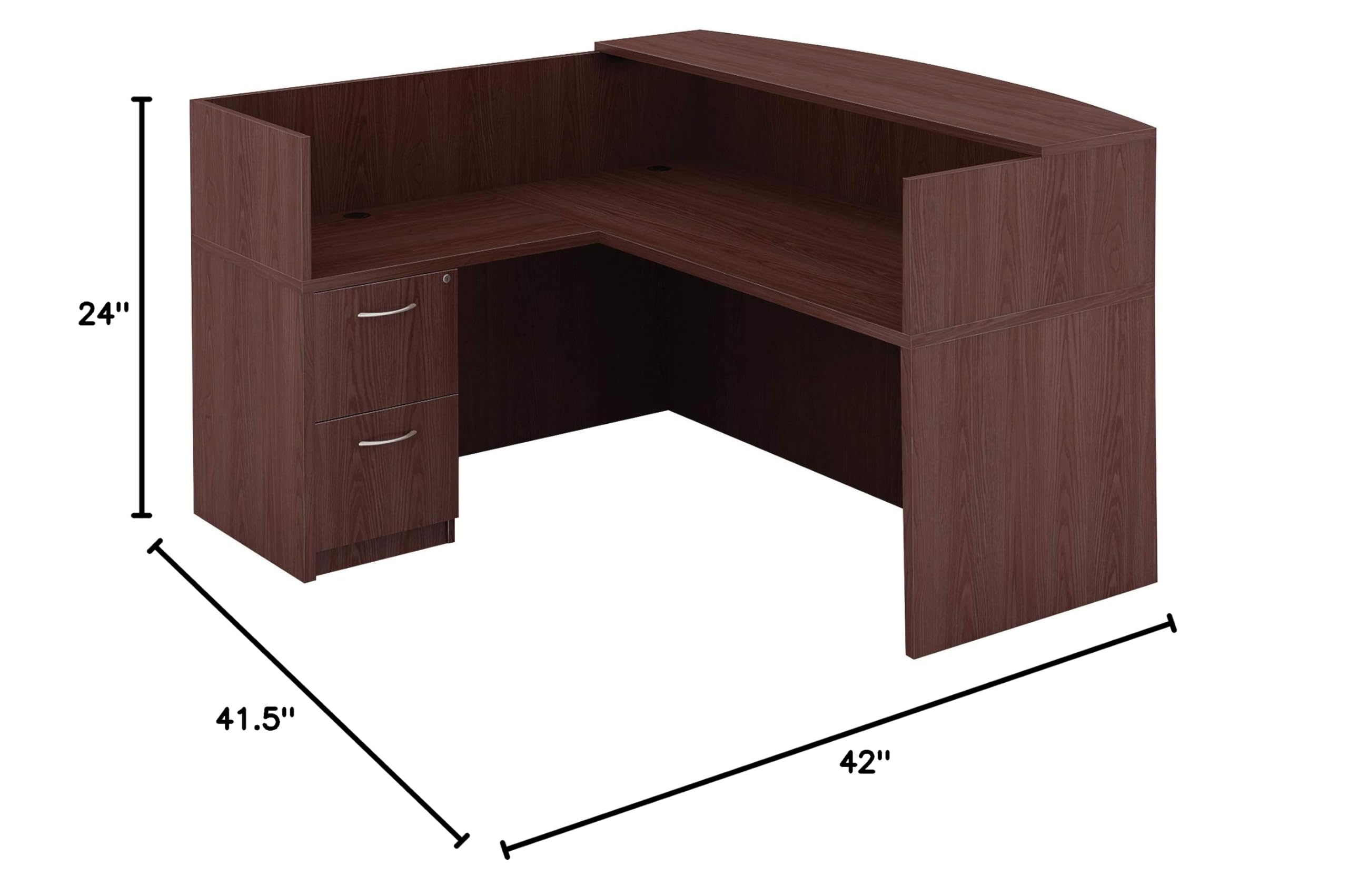 Lorell 59627 Essentials Reception Desk - 60