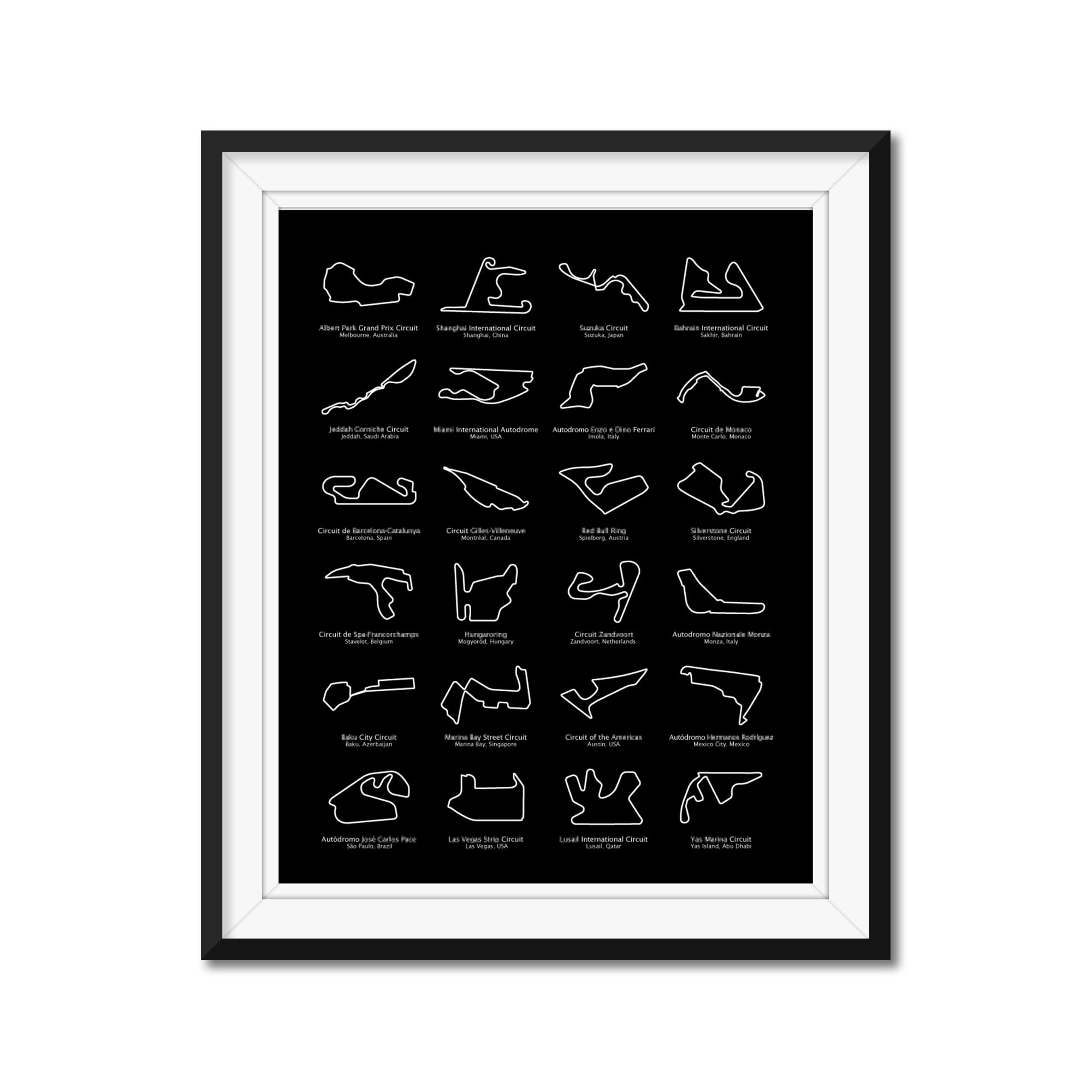 2025 Formula Race Track Poster - Premium 8x10