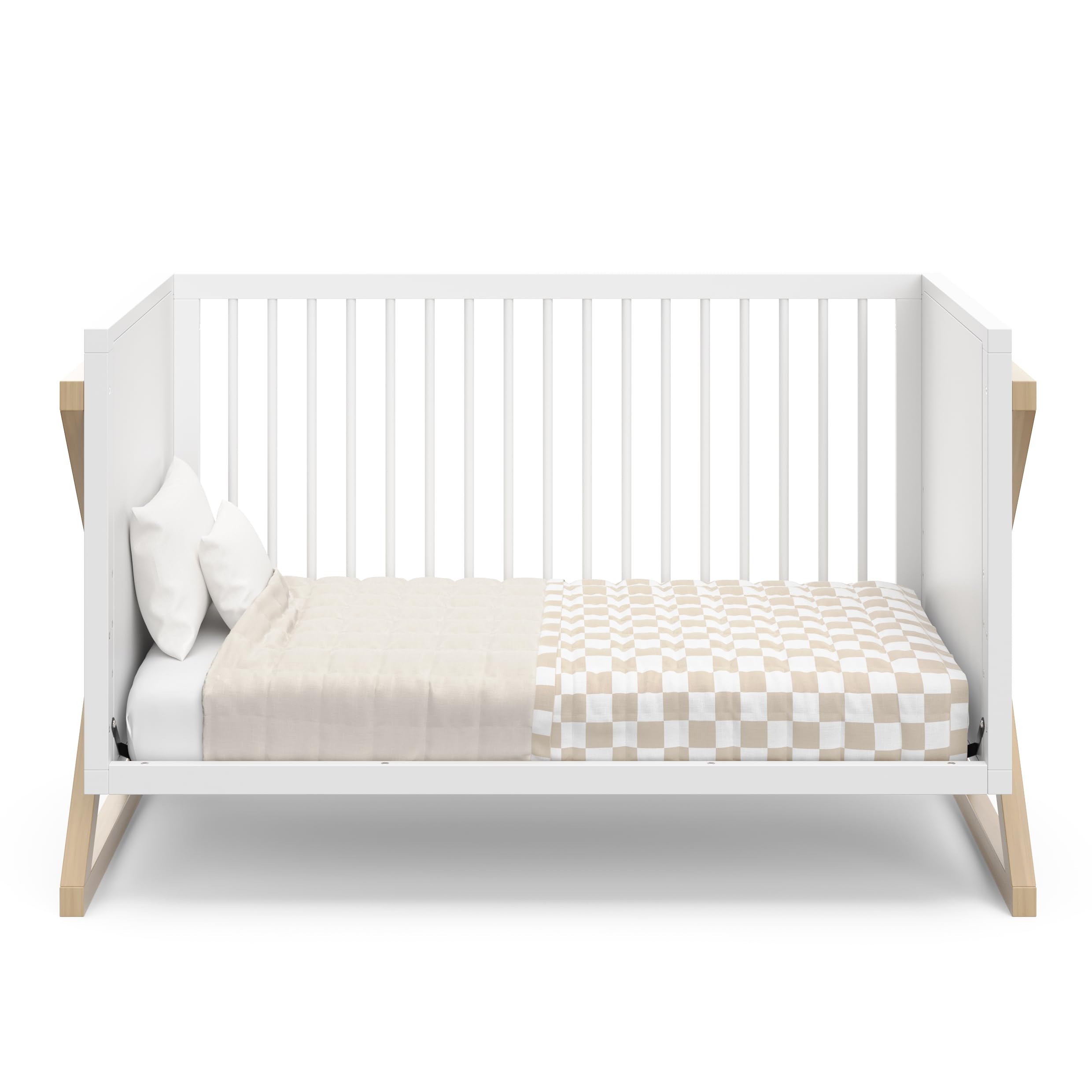 Storkcraft Equinox 3-in-1 Convertible Crib (Driftwood) - Converts to Toddler Bed & Daybed, 3-Position Adjustable Mattress Support, Modern Two-Tone Nursery Crib for Baby & Kids Bedroom | Safe & Stylish Infant Sleep Solution for Modern Homes