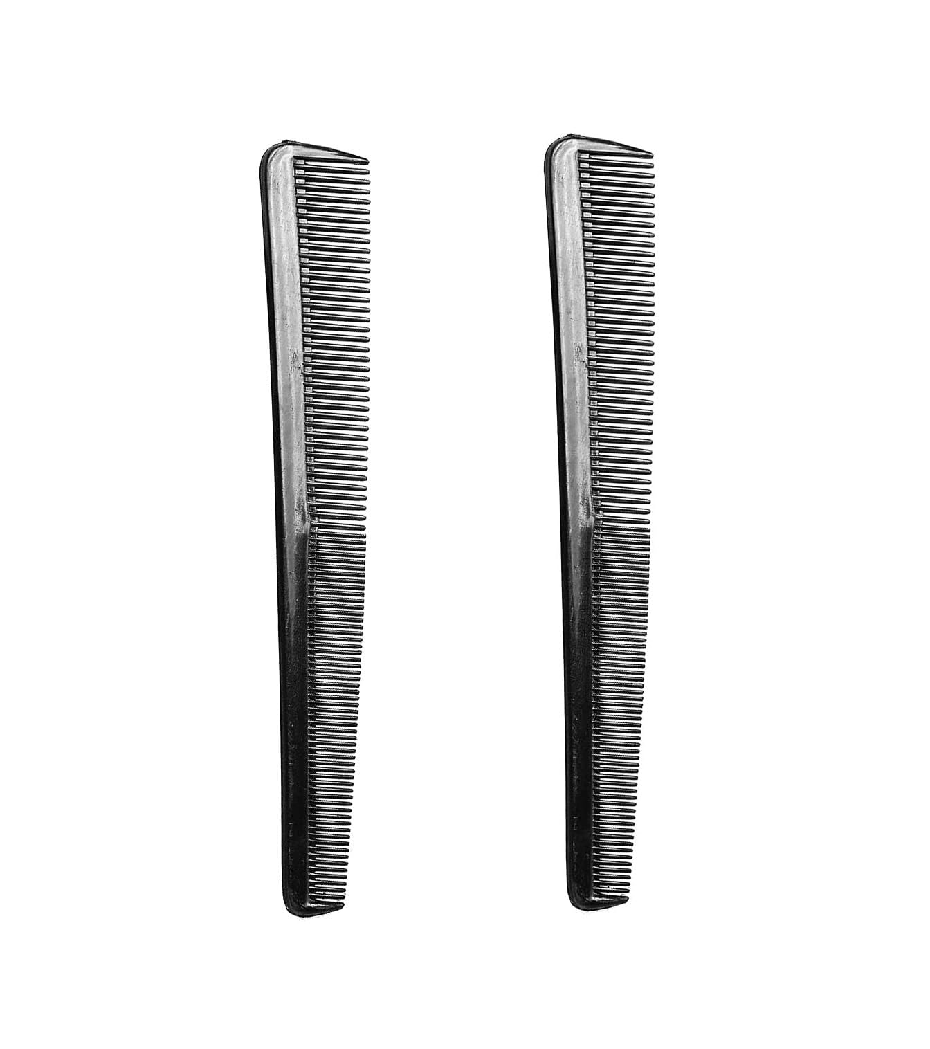 ZAUKY Professional Hair Cutting Comb - High to Low Plastic Styling Comb for Barbers & Stylists (Pack of 2) - Perfect for Salon, Home Haircuts & Beard Trimming