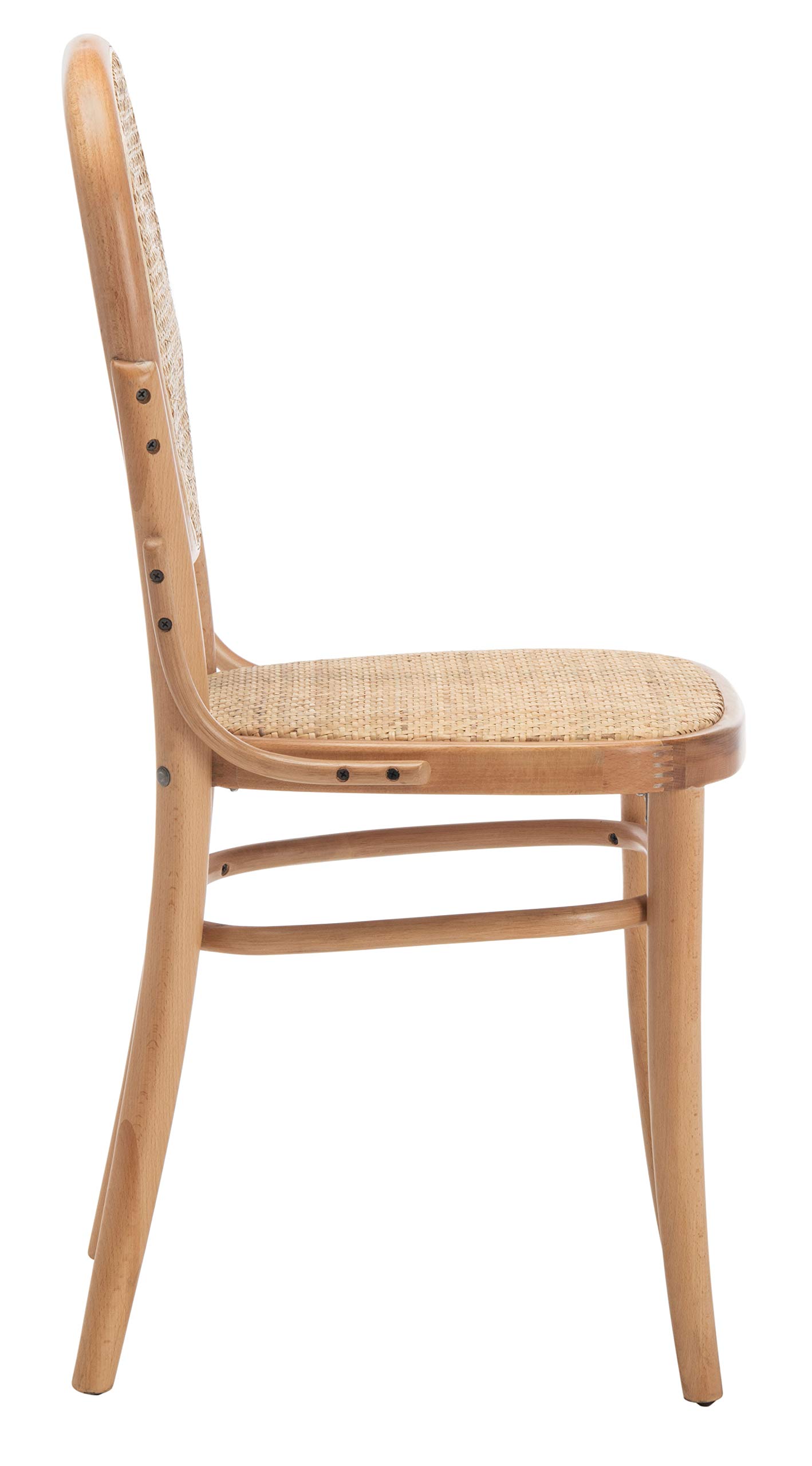 Safavieh DCH9504C-SET2 Sonia Natural Cane Dining Chairs, Set of 2 - Rattan Bistro Chairs for Kitchen, Patio, Breakfast Nook & Outdoor Dining