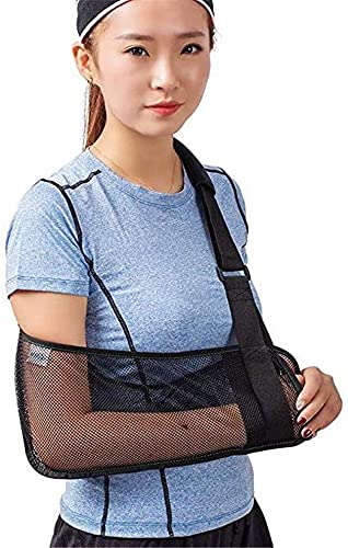 **Lightweight Breathable Mesh Arm Sling for Adults - Shoulder Immobilizer with Rotating Cuff, Wrist & Forearm Support (Large Size) - Ideal for Post-Surgery, Injury Recovery & Comfortable Daily Use**