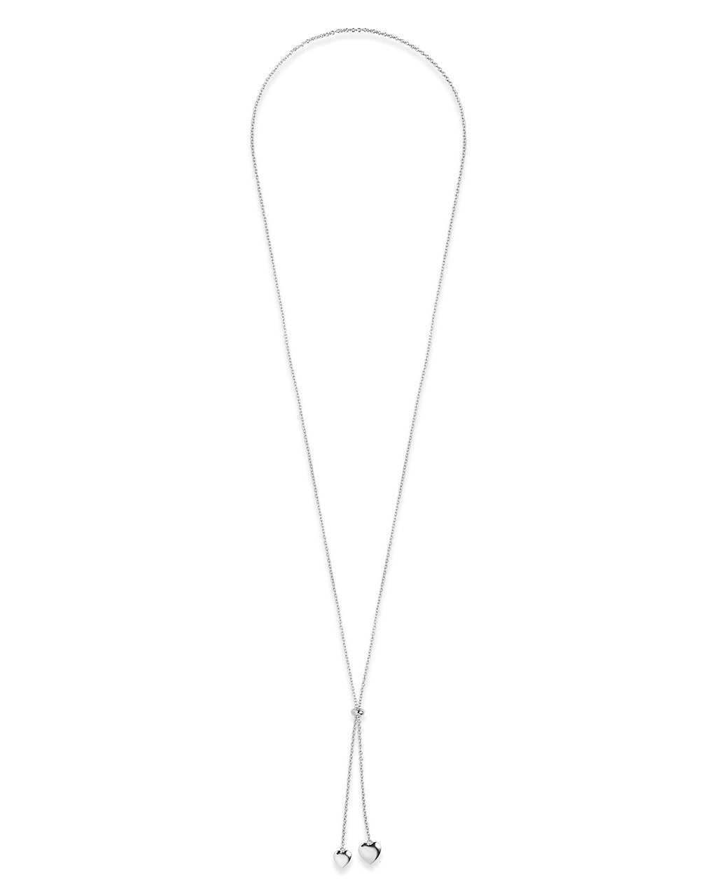 Dangling Heart Bolo Slider Necklace for Women - Adjustable Cord Choker with Romantic Heart Charm - Perfect for Valentine's Day, Anniversary & Boho Style Outfits