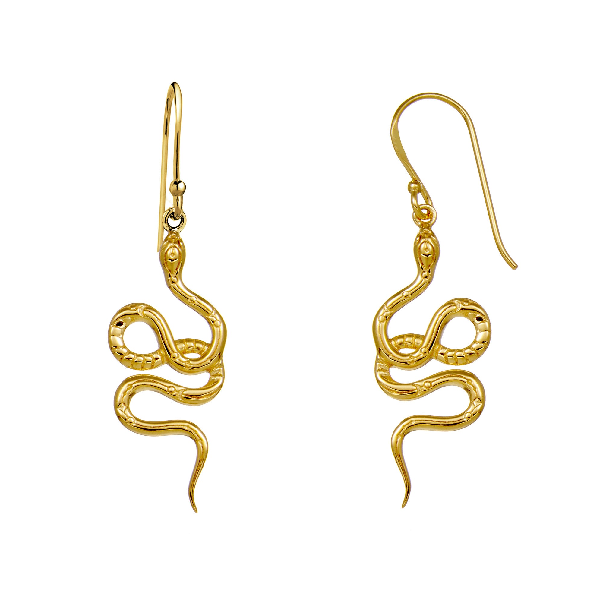 Serpent Seer Gold Earrings - Mystical Jewelry for Women, Boho Chic Accessories for Parties & Spiritual Ceremonies