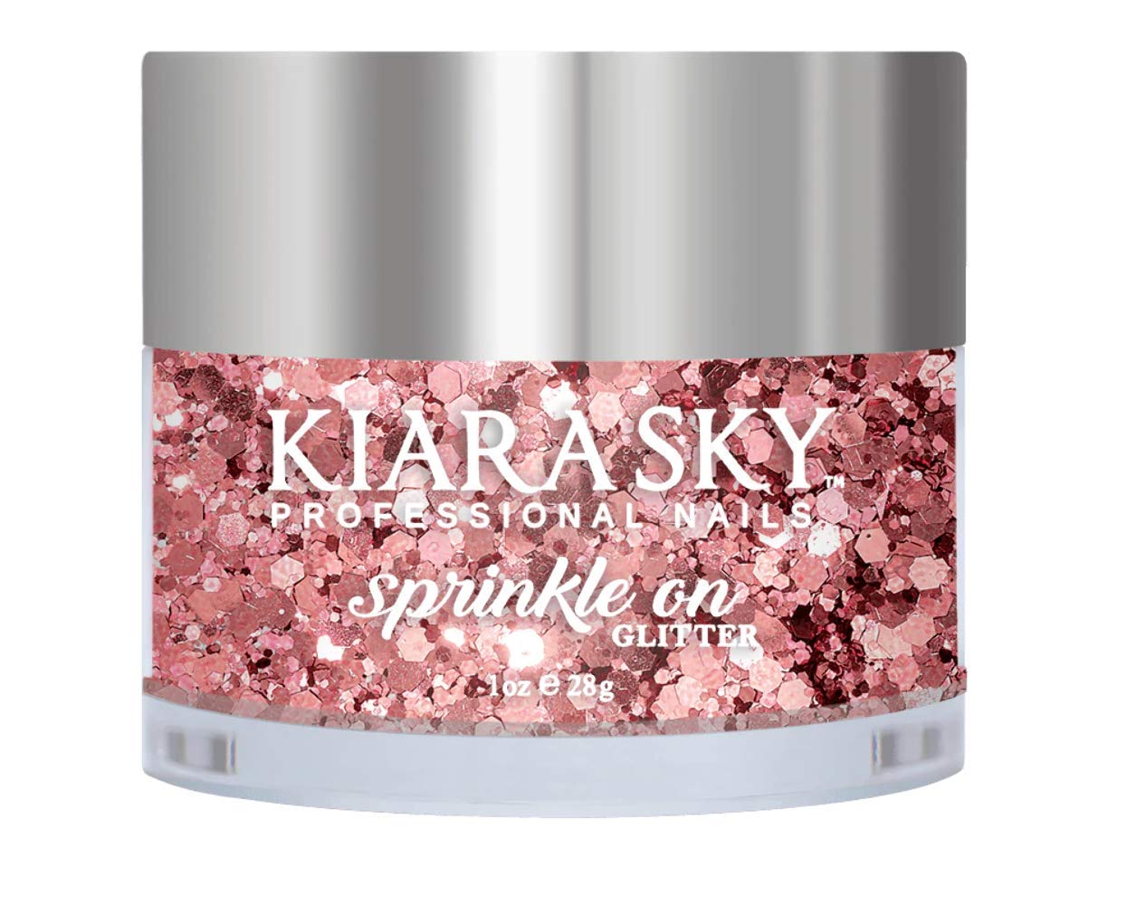 Kiara Sky Sprinkle On Collection Glitter 1 oz - Rose Velvet Nail Art Glitter Powder for DIY Manicure, Gel Polish, Acrylic Nails | Perfect for Home Salon, Party Nails, and Special Occasions