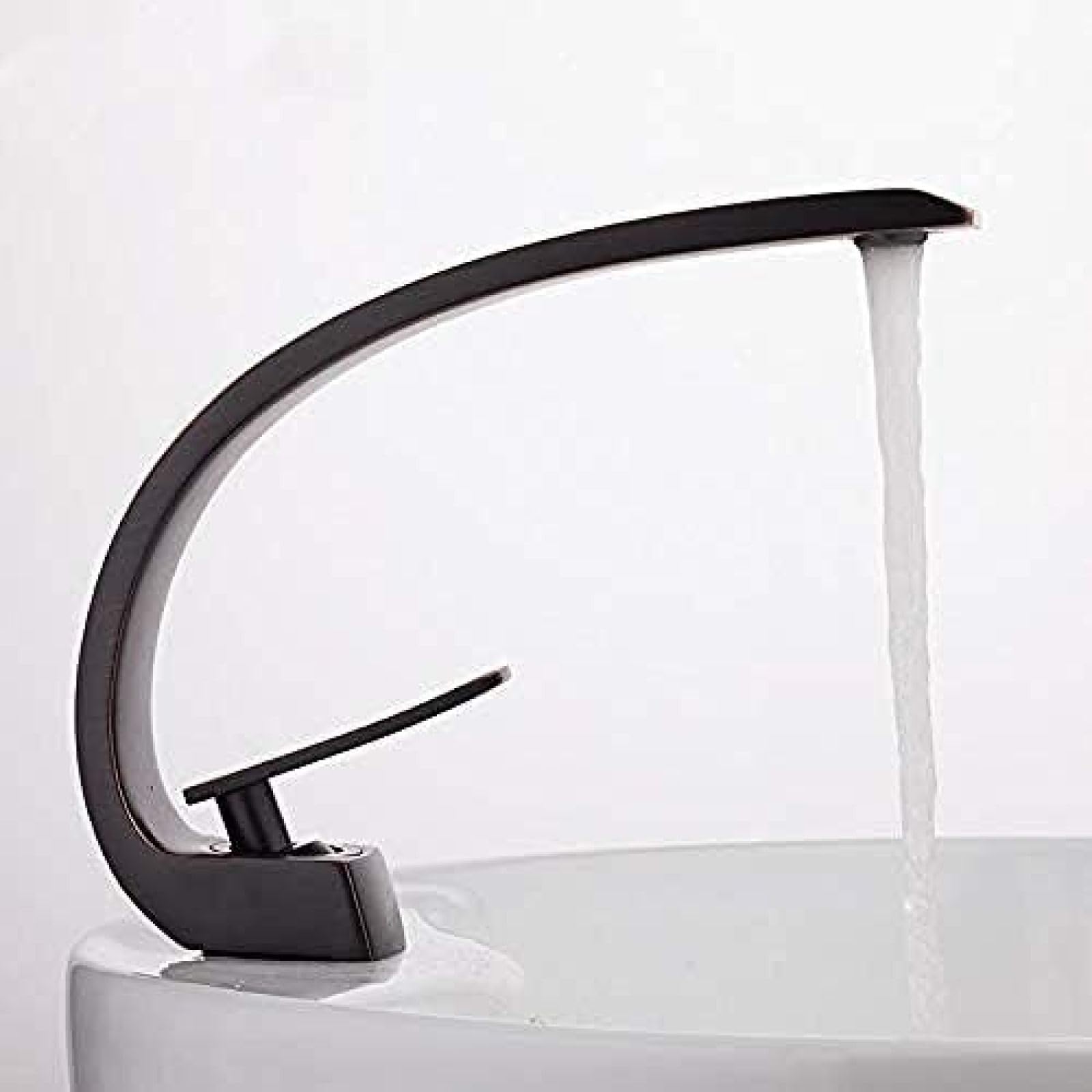 CRJUS Black Brass Kitchen Faucet - Antique Hot and Cold Water Mixer Tap for Sink, Basin, Bathroom - Durable & Stylish for Modern and Vintage Home Decor