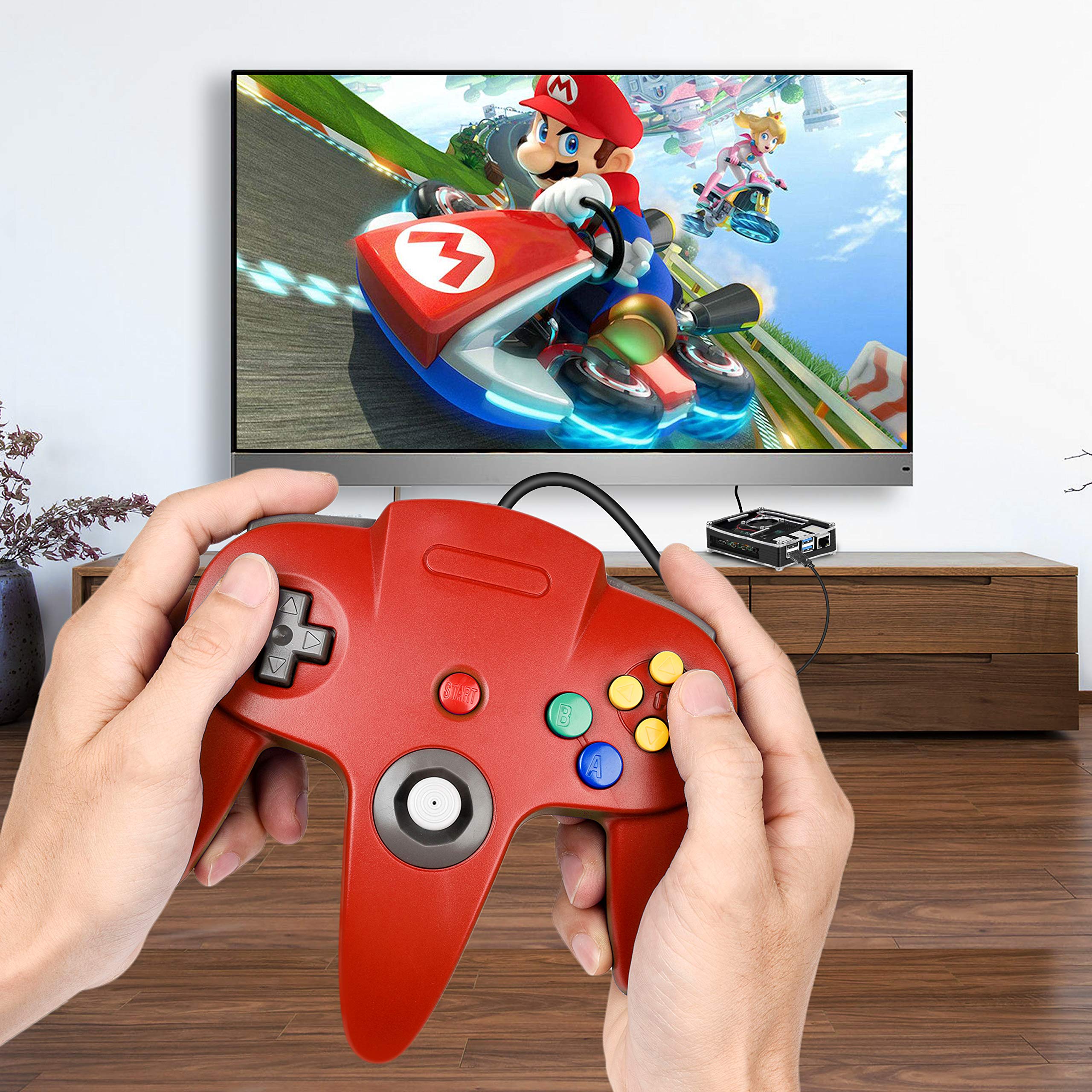 USB N64 Controller for PC, MAC, Linux - Plug & Play Gaming for Retro Emulators