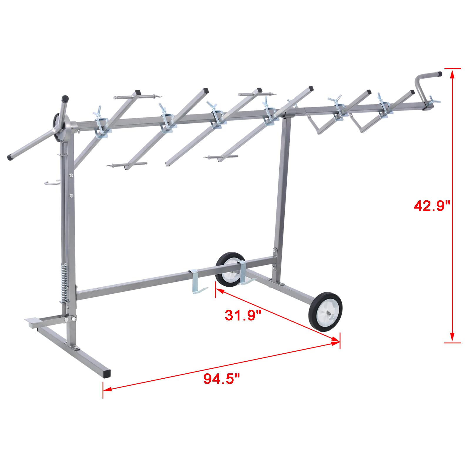 360° Rotating Heavy Duty Automotive Paint Stand - Car Body Panel Rack for Doors, Bumpers, Fenders & Hoods | Professional Auto Painting & Repair Workspace Organizer