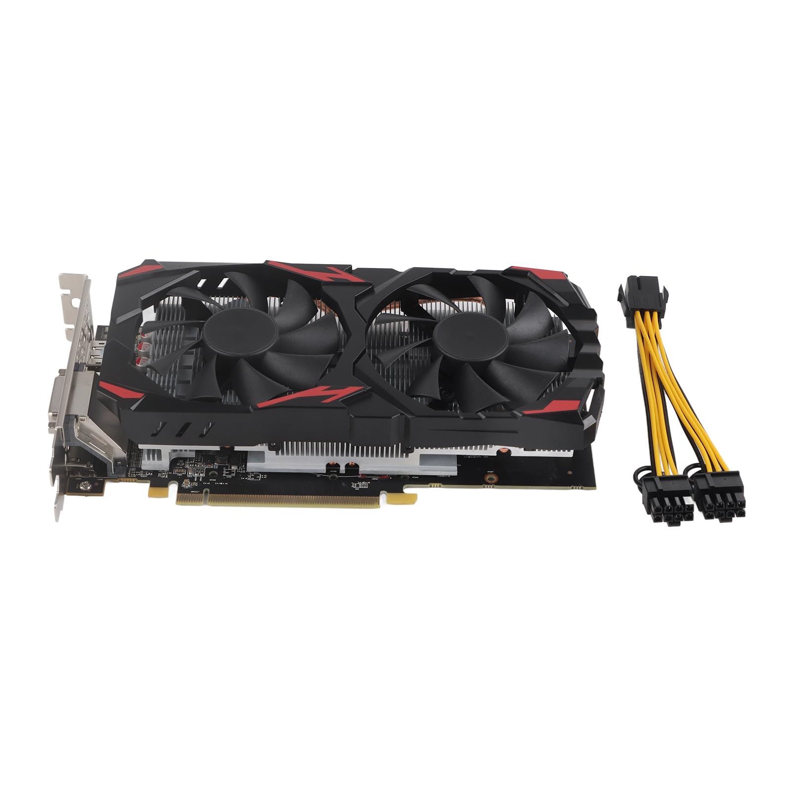 RX580 8GB GDDR5 256-bit Gaming Graphics Card with Dual Cooling Fans - 2048 Stream Processors, 1284MHz Core Clock, 7000MHz Memory Speed - Ideal for PC Gaming, Video Editing & Cryptocurrency Mining (Includes 3x DisplayPort & DVI Outputs)