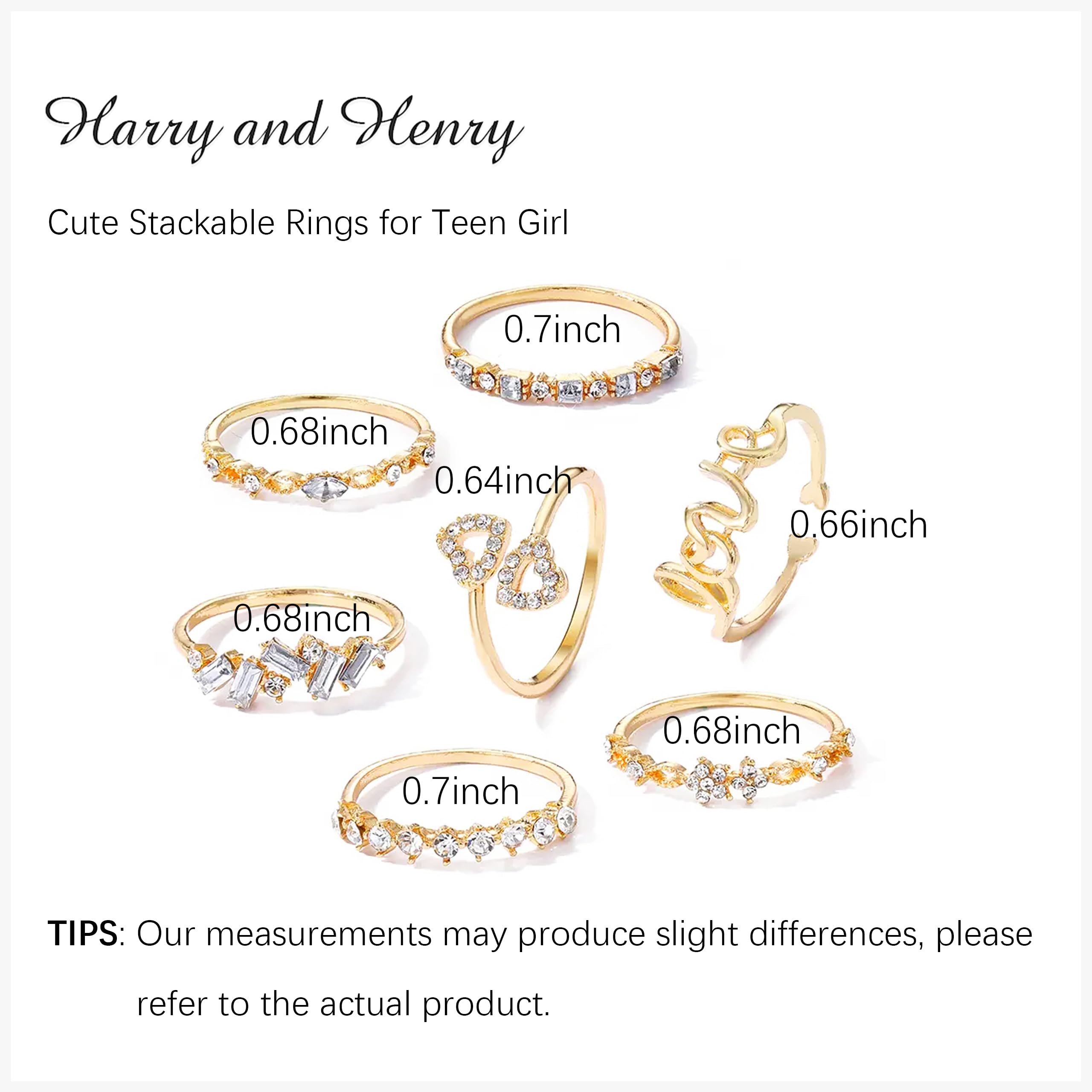 Trendy Gold Stackable Rings for Women - Boho Star Moon Heart Knuckle Rings Set, Minimalist Jewelry Pack for Birthday Gifts, Easter Basket Stuffers | Perfect for Everyday Wear, Layering & Special Occasions