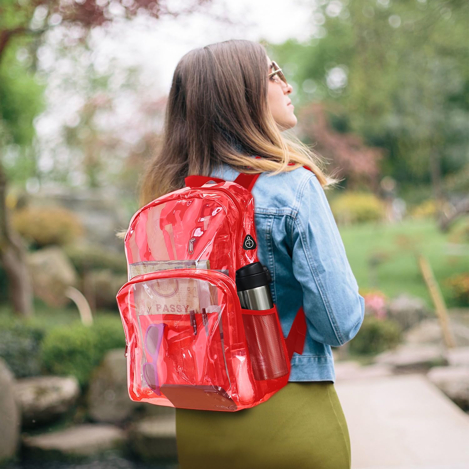 Emissary Clear Backpack - Heavy Duty Transparent Bookbag for School & Stadium Approved | See-Through Plastic Backpack for Concerts, Events & Security Checks | Durable Clear Backpack for Students, Work & Travel