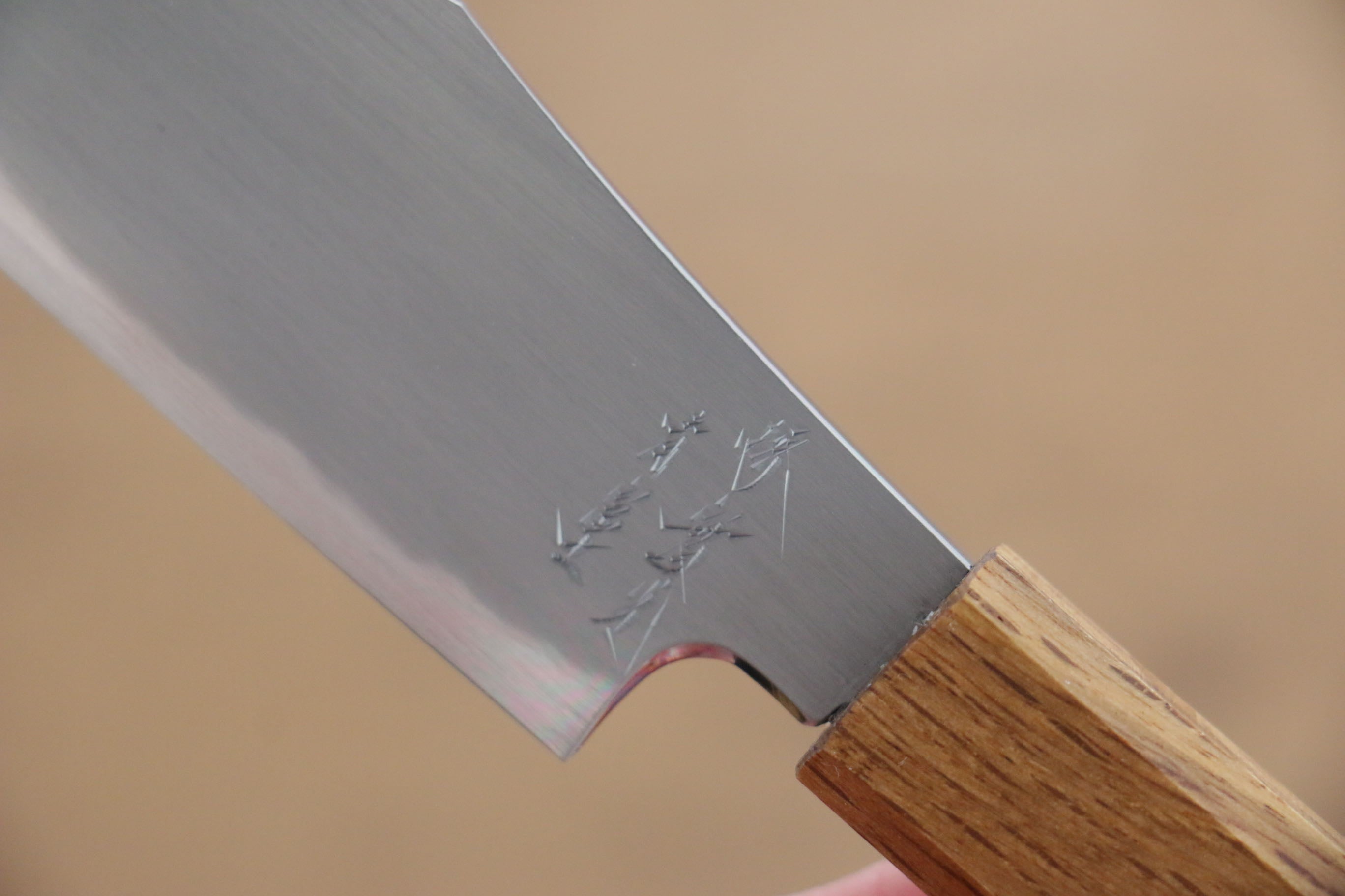 Jikko Fujisan Blue Steel No.2 Petty Utility Knife 135mm with Oak Handle - Premium Japanese Kitchen Knife for Slicing, Peeling & Precision Cutting