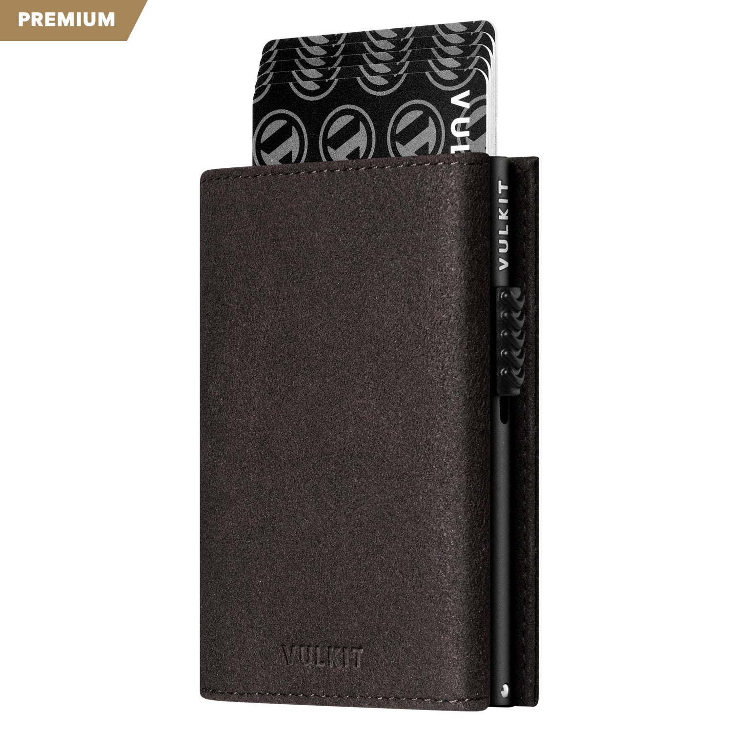 Premium VC302A Alcantara Leather Tri-Fold Wallet with Spacious Banknote Pocket, Back Zipper Slot & Magnetic Closure - Perfect for Men's Everyday Carry, Business & Travel