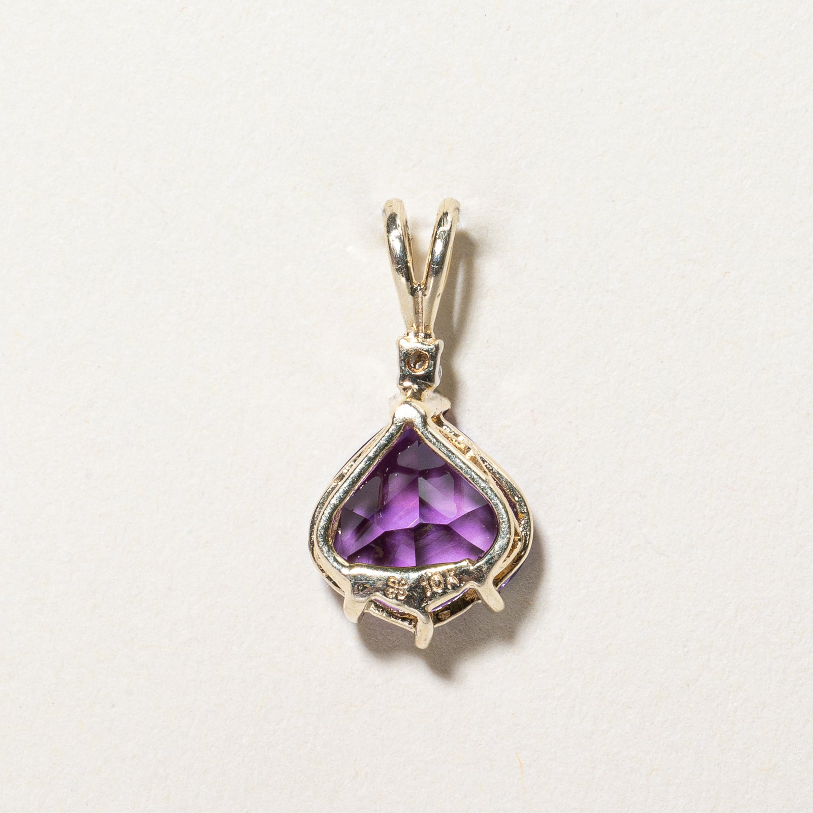 2.00ct Amethyst & 0.015ct Diamond Pendant Necklace - Elegant Purple Gemstone Jewelry for Women - Perfect for Valentine's Day Gifts, Anniversary Presents & Special Occasions