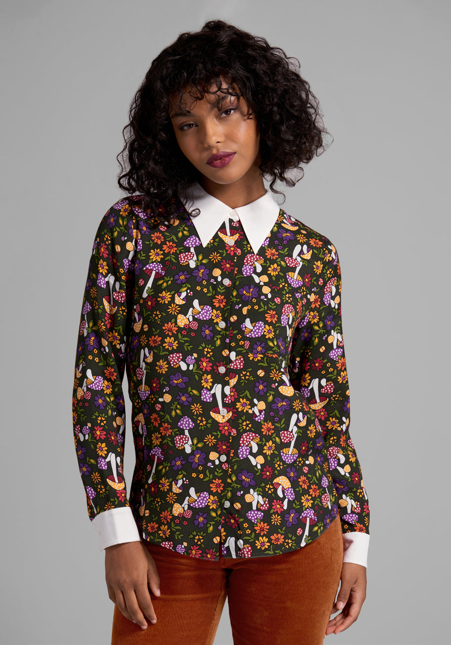 Point In Time Button Up Top for Women - Stylish Casual Shirt for Everyday Wear | Perfect for Office, Outings & Date Nights