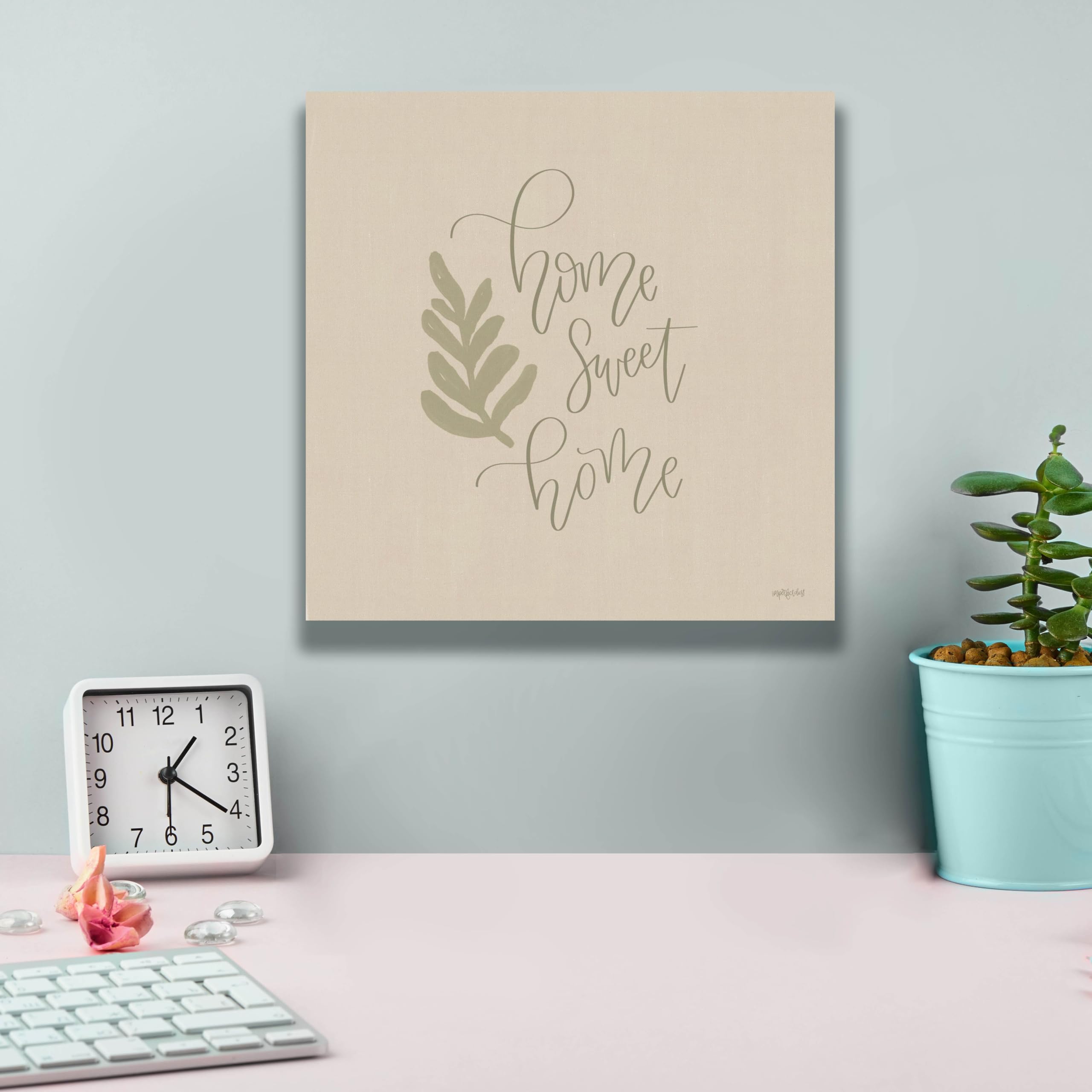 Epic Graffiti 'Home Sweet Home' Wall Art Canvas Print by Imperfect Dust - 12x12 Inch Modern Home Decor for Living Room, Bedroom & Office